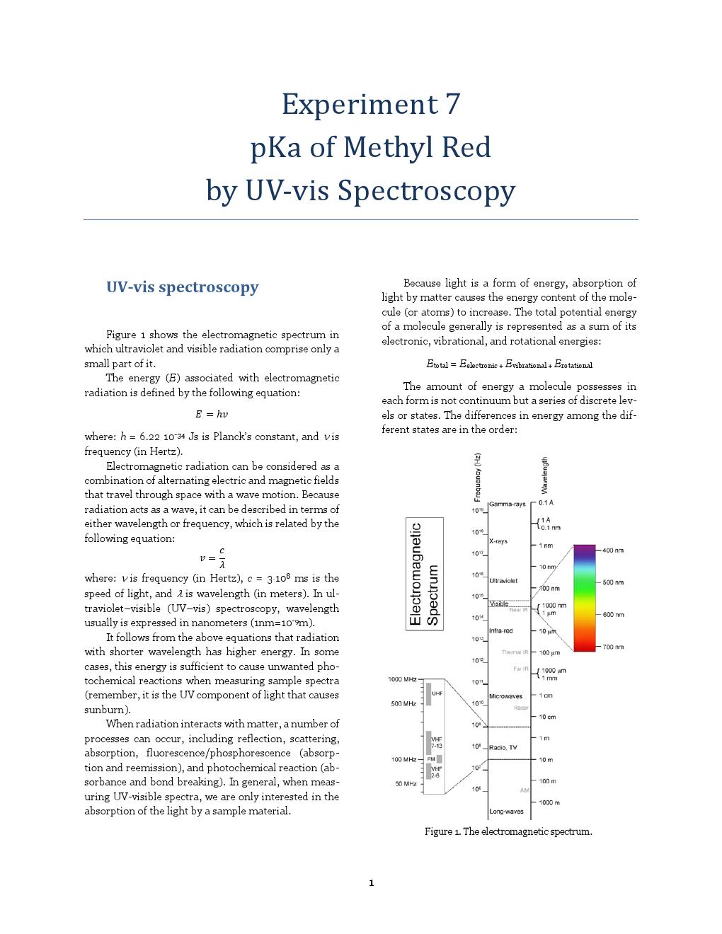 05 Pka Of Methyl Red Uv Vis Expt 000