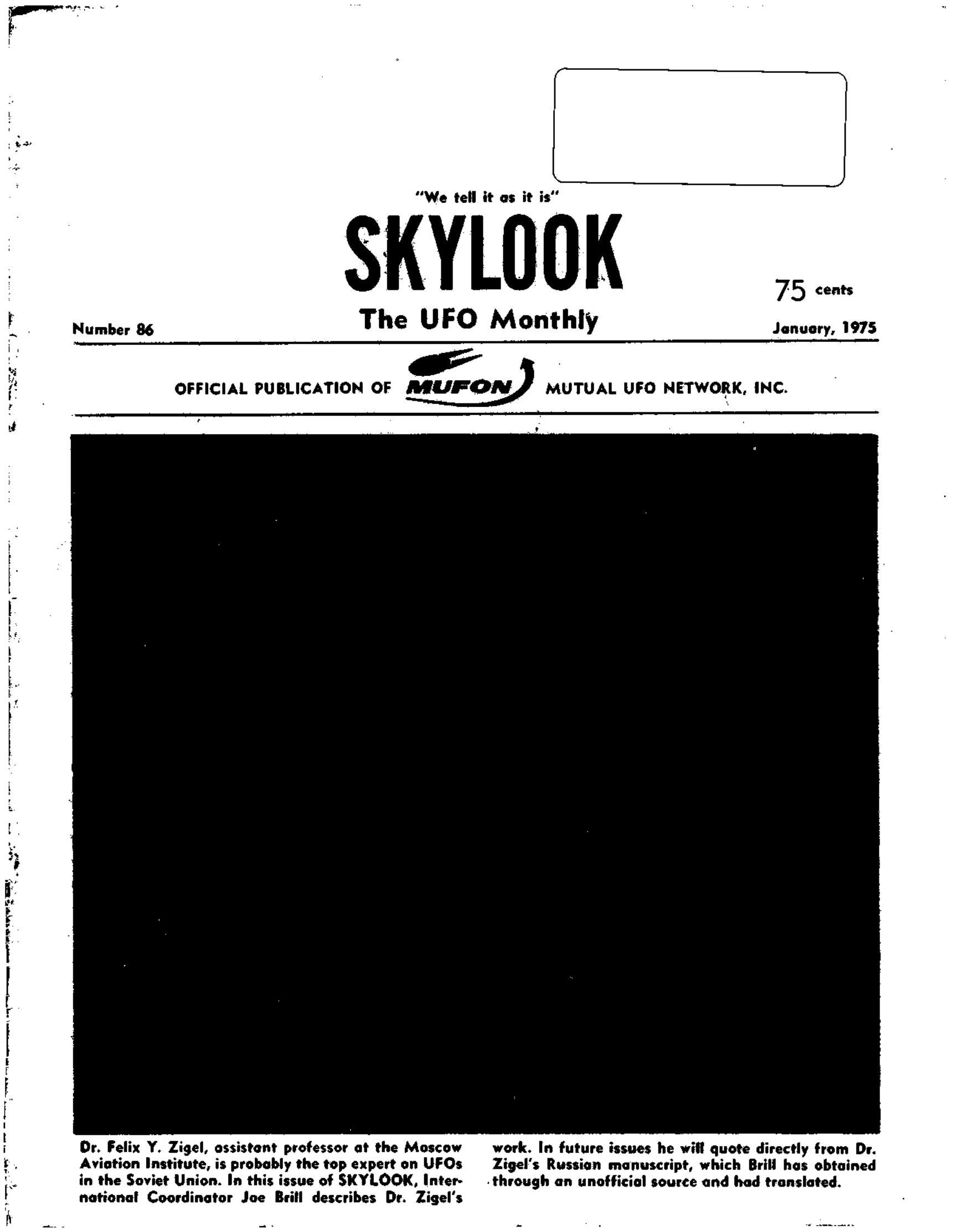 Mufon Ufo Journal 1975 1 January Skylook Page 1