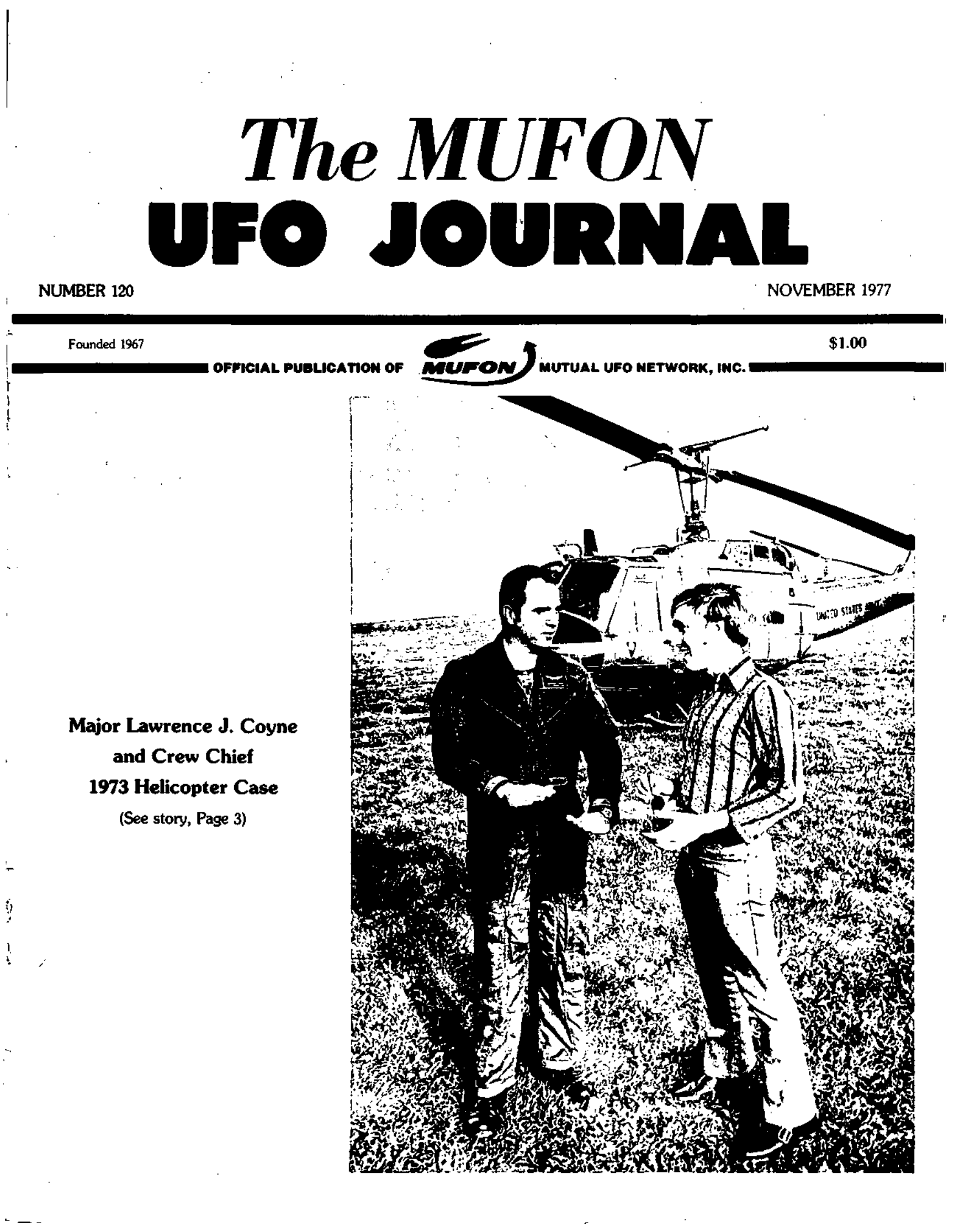 Mufon Ufo Journal 1977 11 November Page 1