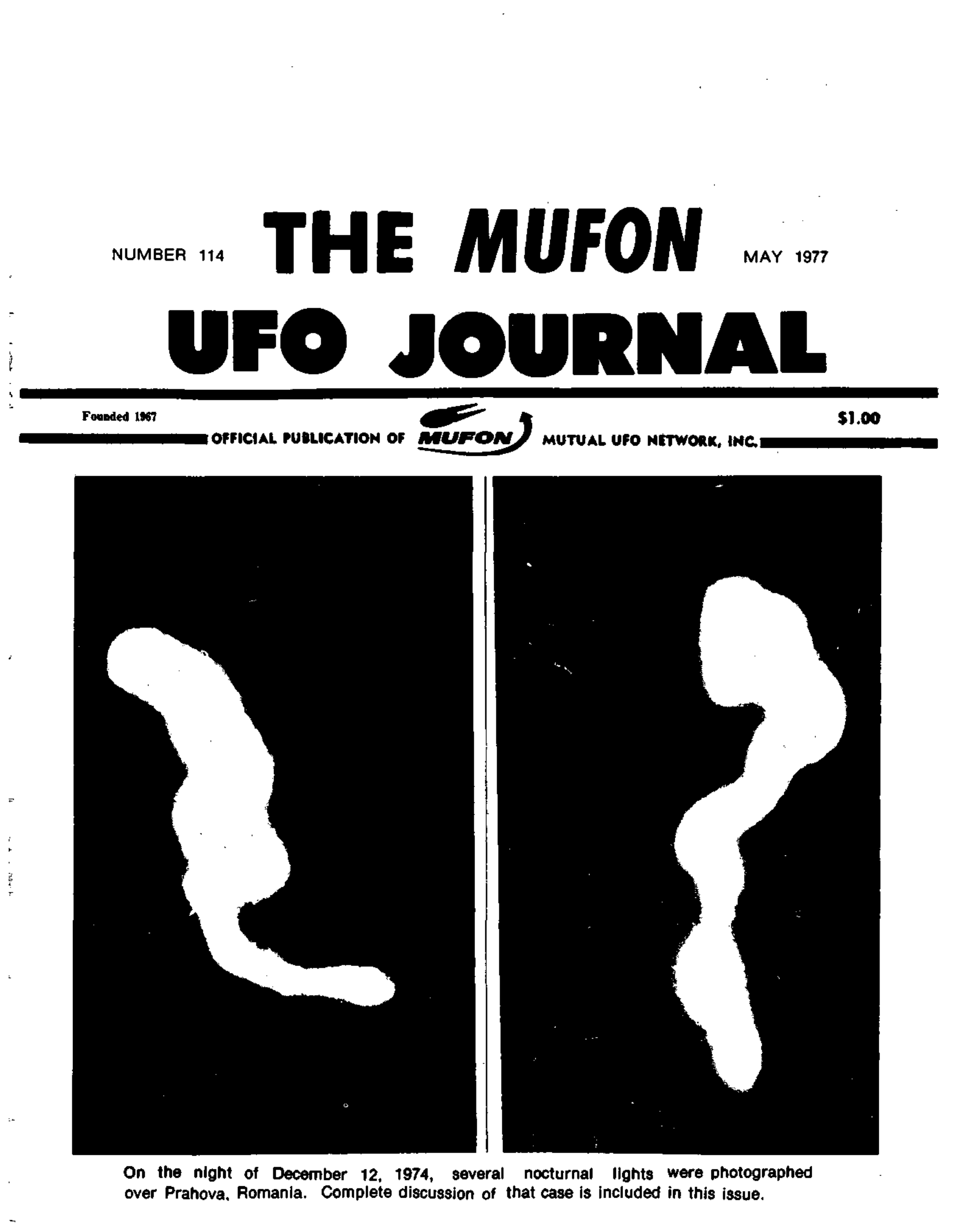 Mufon Ufo Journal 1977 5 May Page 1