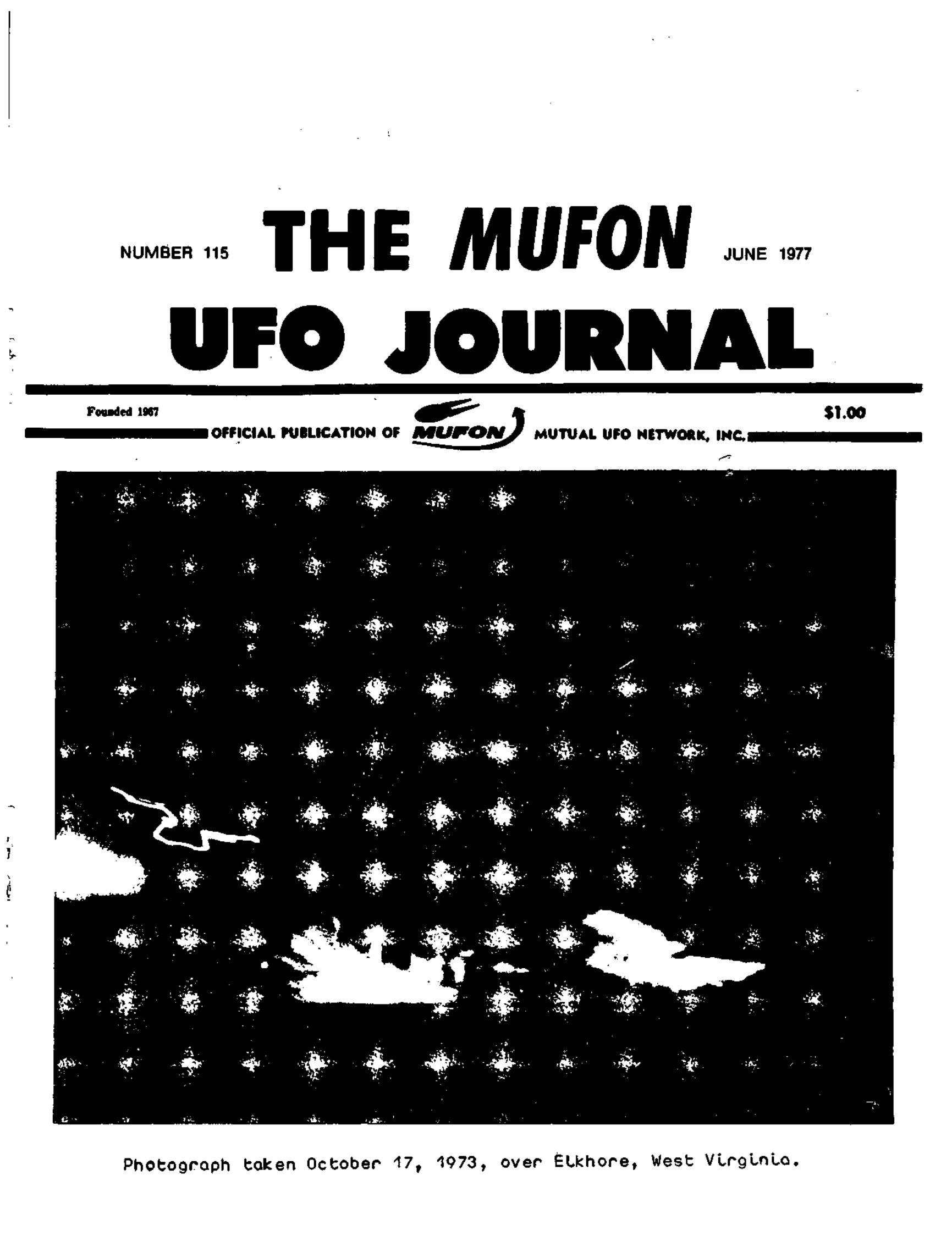 Mufon Ufo Journal 1977 6 June Page 1