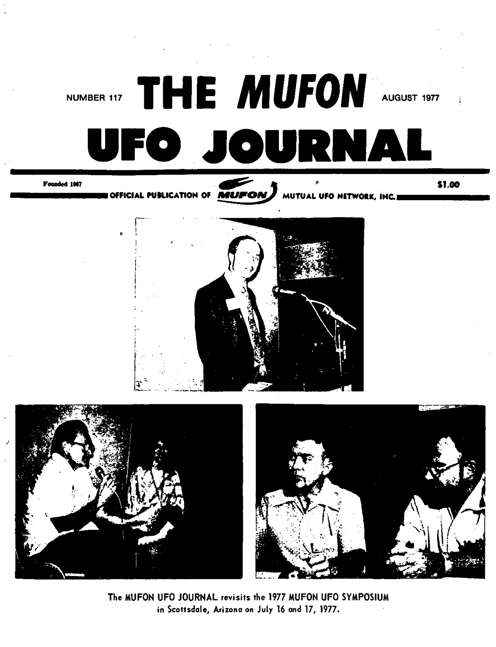 Mufon Ufo Journal 1977 8 August Page 1