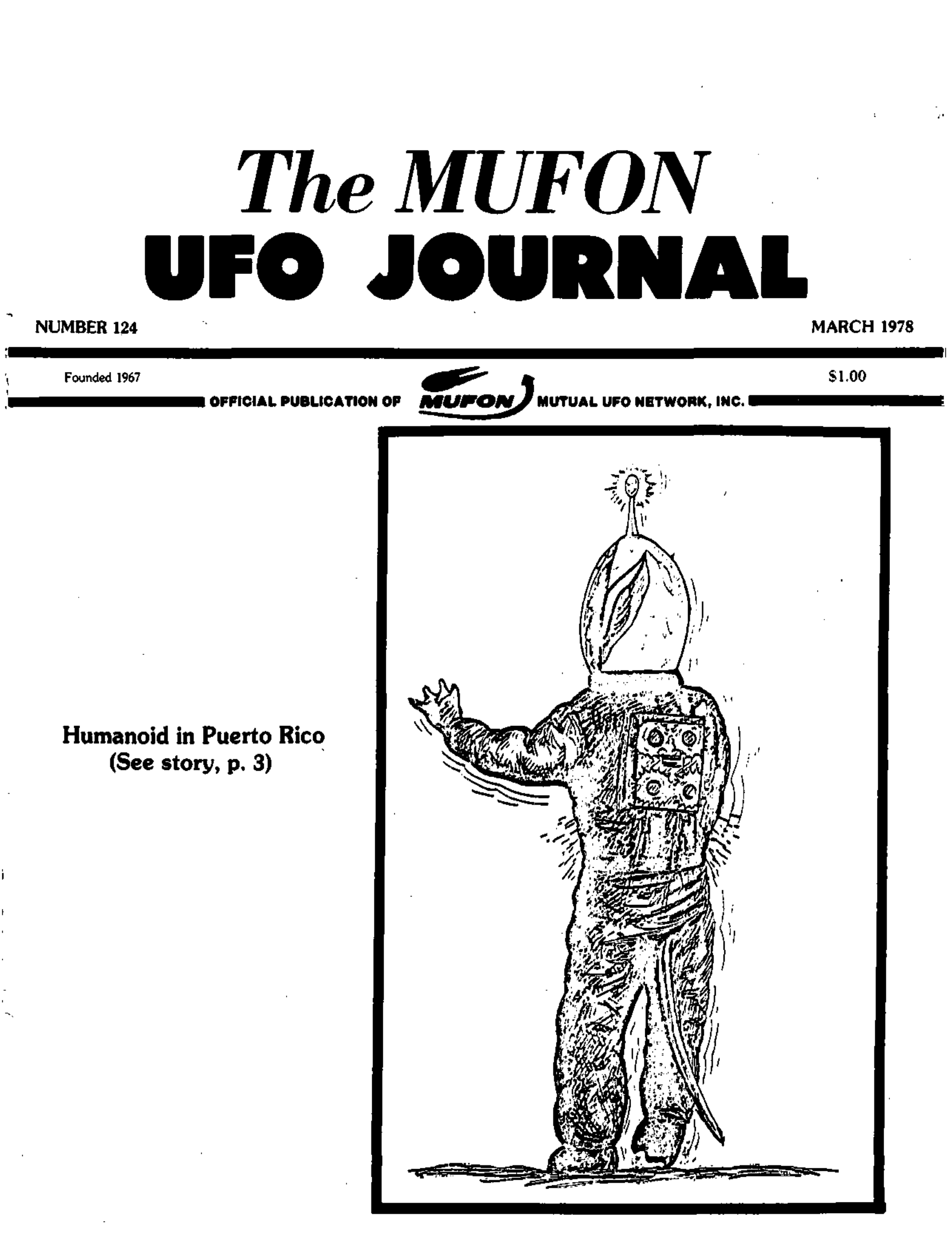 Mufon Ufo Journal 1978 3 March Page 1