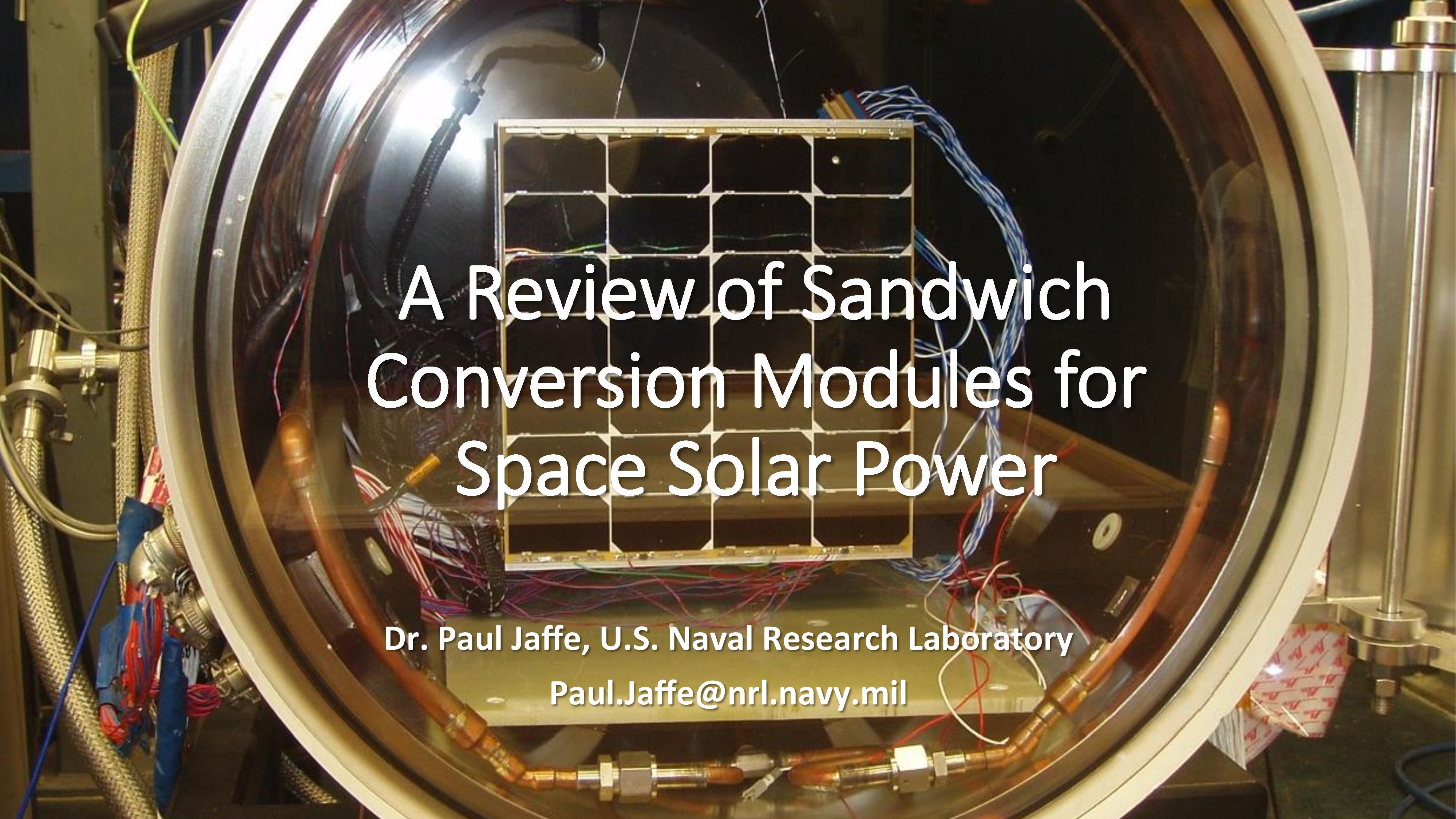 A Review Of Sandwich Conversion Modules For Space Solar Power Page 001