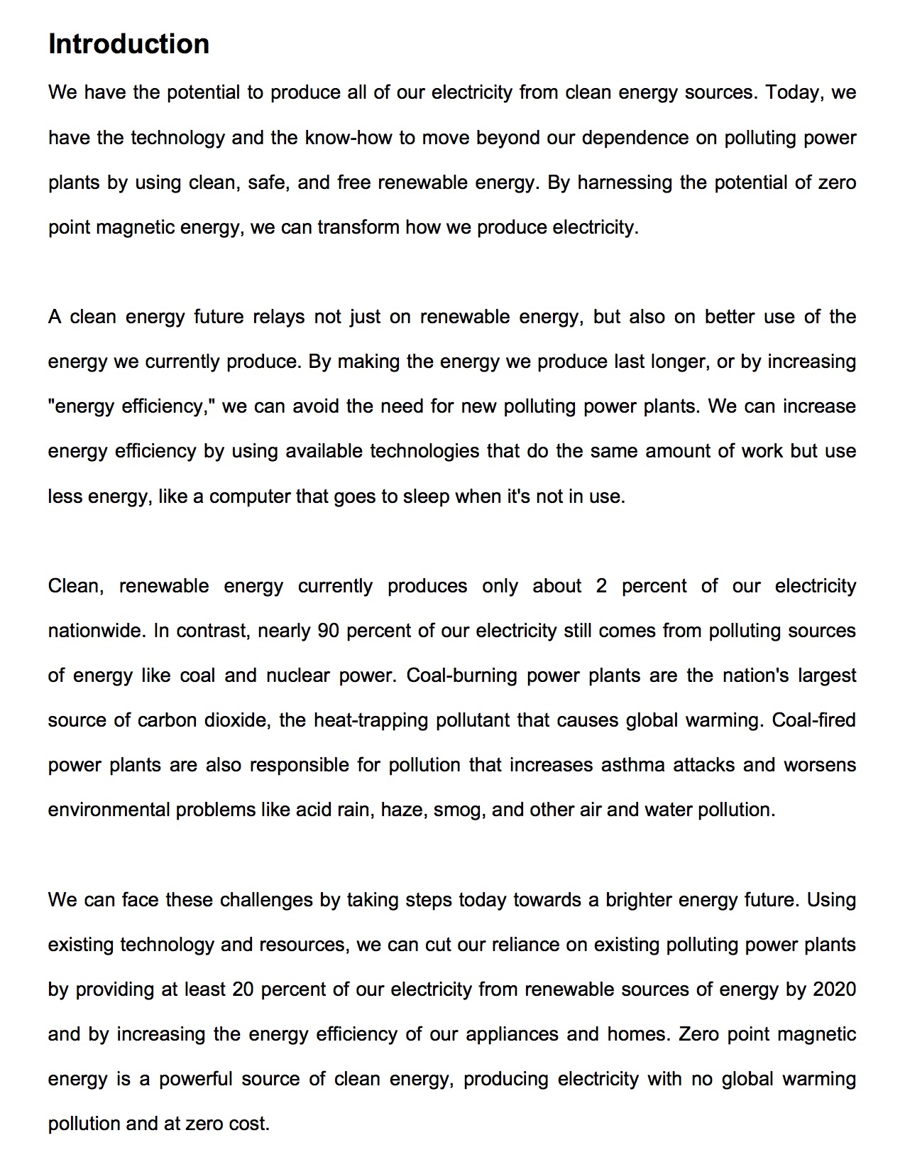 Introduction to Clean Energy Solutions