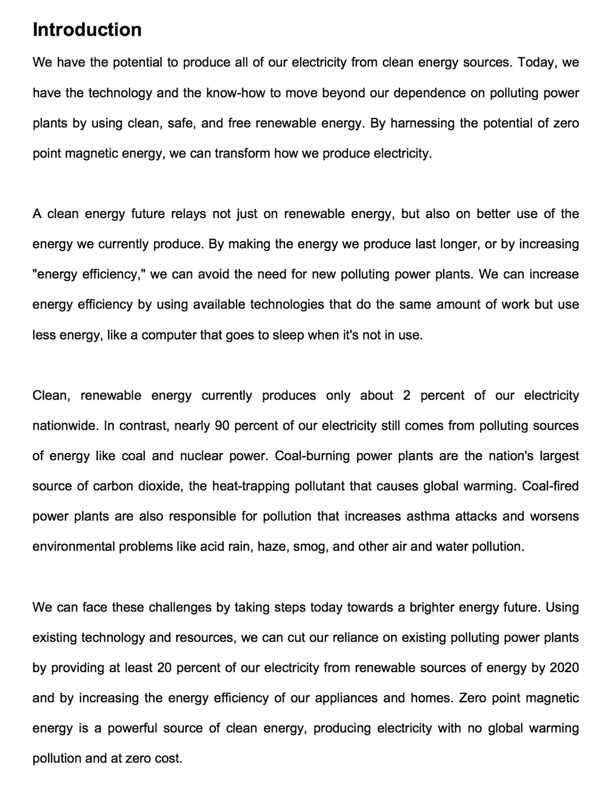 Introduction to clean energy sources and their benefits for electricity production