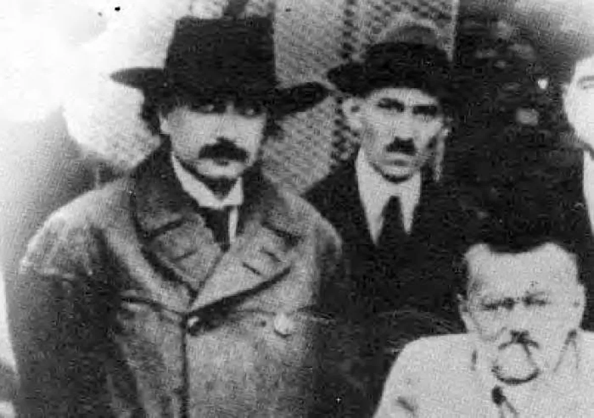 Nikola Tesla and Colleagues - Historical Photo Historical photo of Nikola Tesla with colleagues