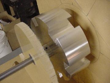 Close-up of a mechanical component related to Nikola Tesla