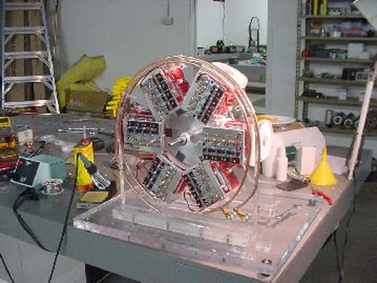 Image of a Tesla coil switching apparatus showcasing advanced electrical engineering concepts