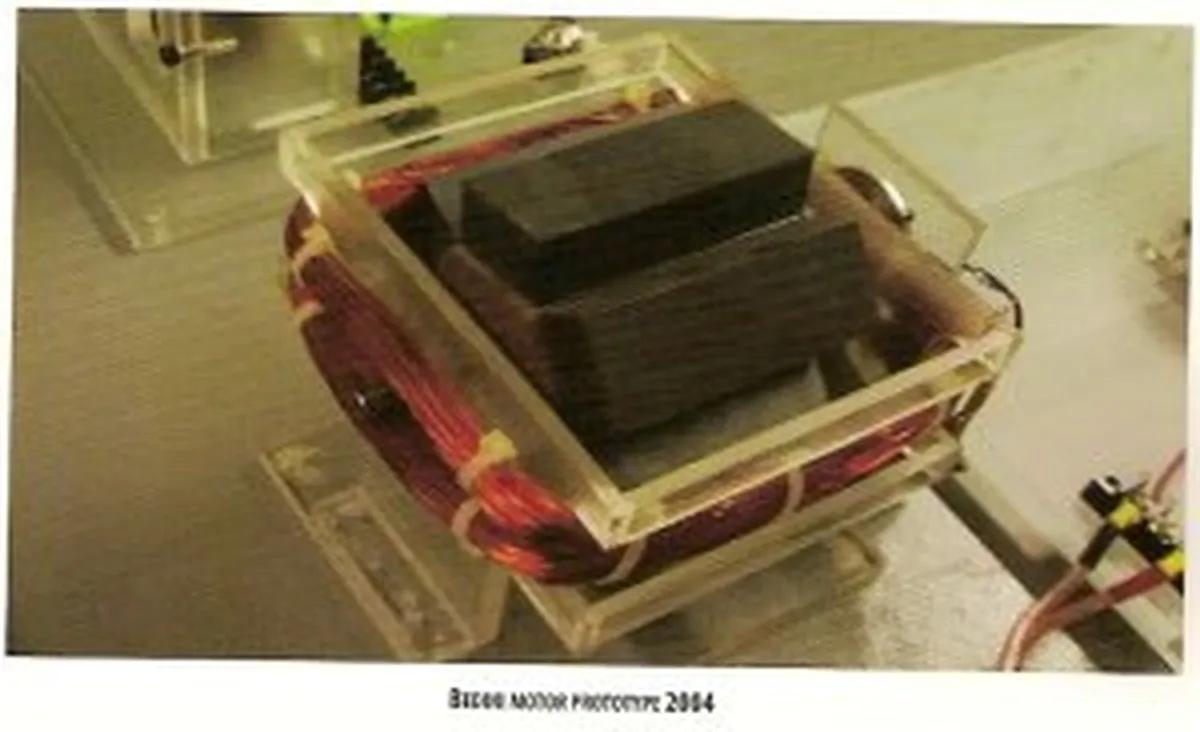 Nikola Tesla's experimental device prototype from 2004