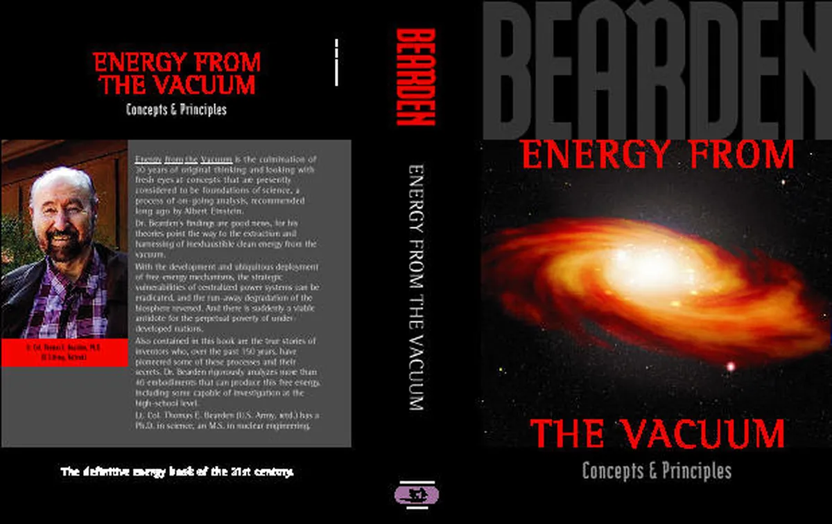 Cover of the book "Energy From The Vacuum" by Tom Bearden