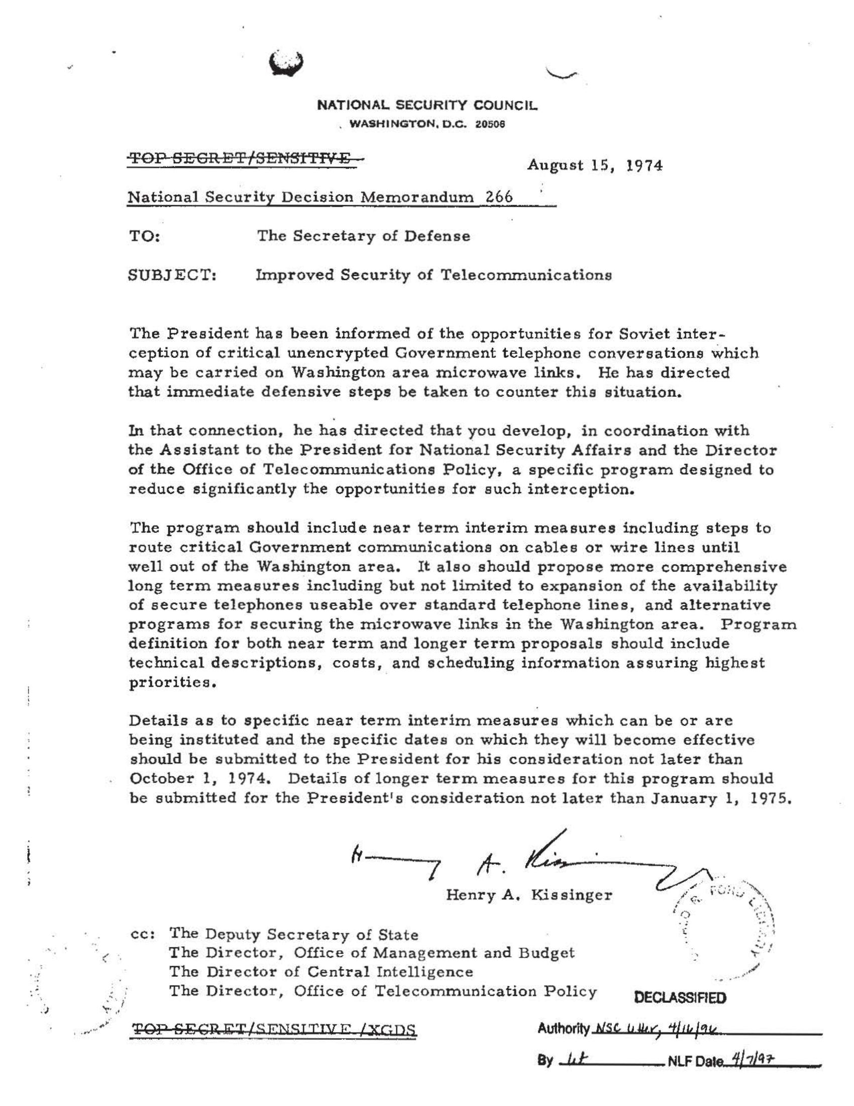 Patent 19740815_1970_Doc_FordLibrary_Memo — page 1
