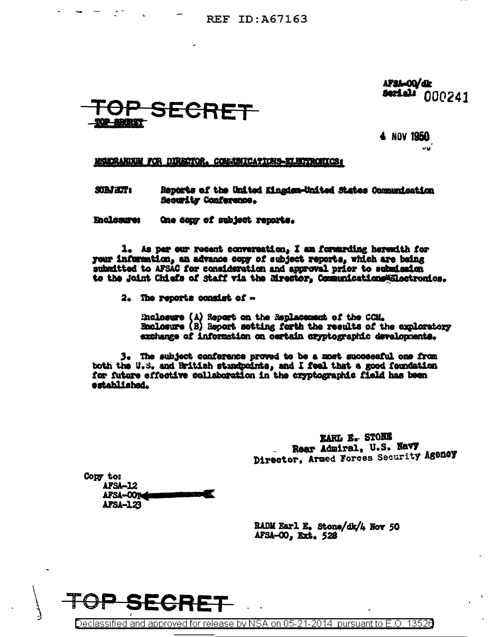British–United States Communications Security Conference, October 1950 — minutes