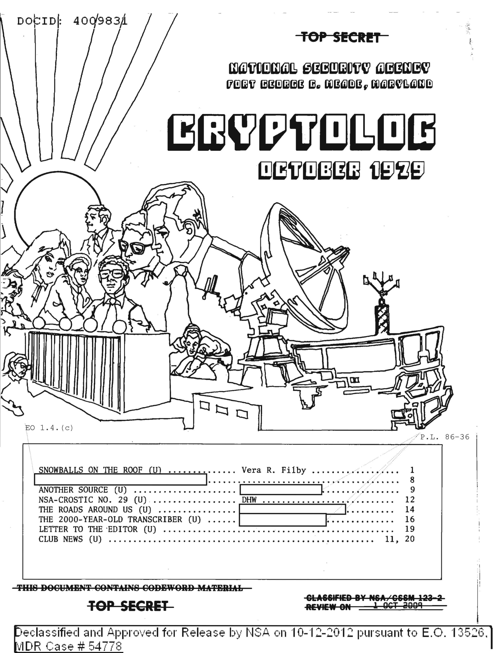 Cryptolog, Vol. VI No. 10, October 1979