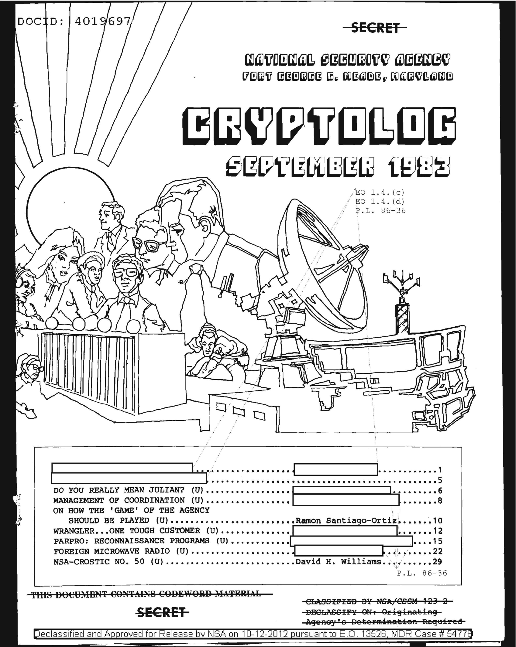 Cryptolog, Vol. X No. 9, September 1983
