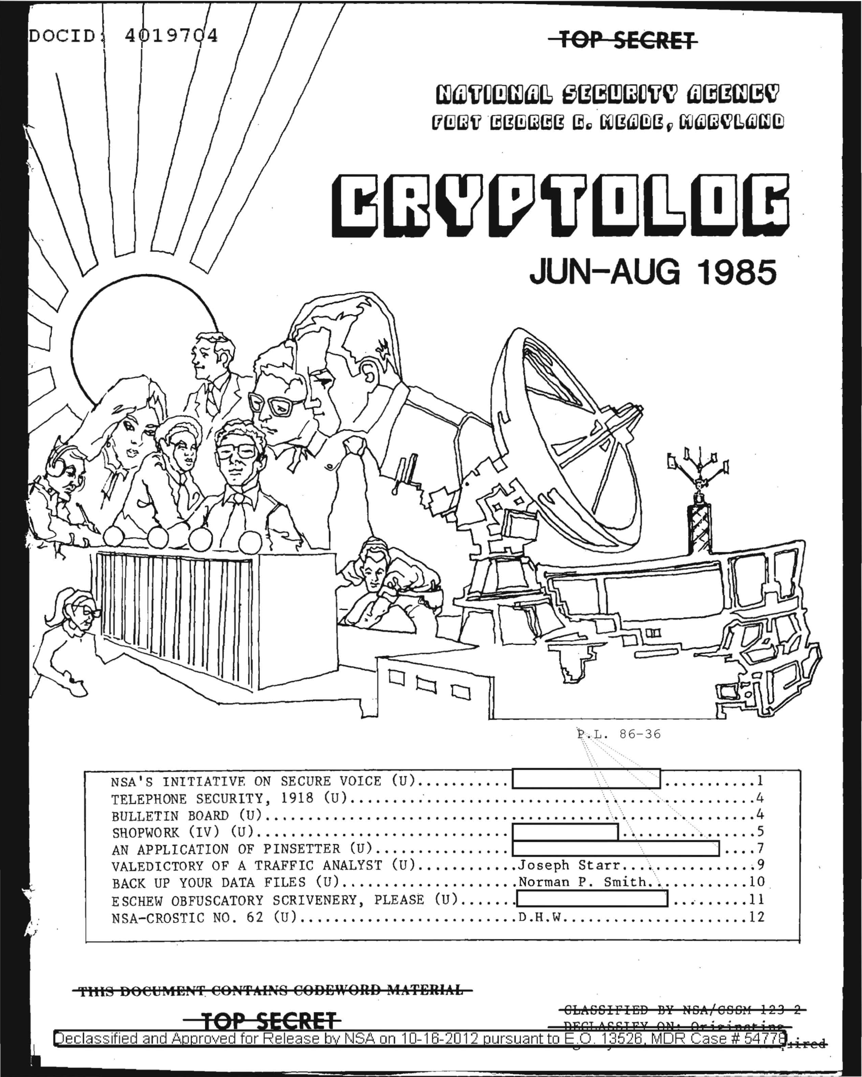 Cryptolog, Vol. XII Nos. 6–8 — NSA's initiative on secure voice telephone