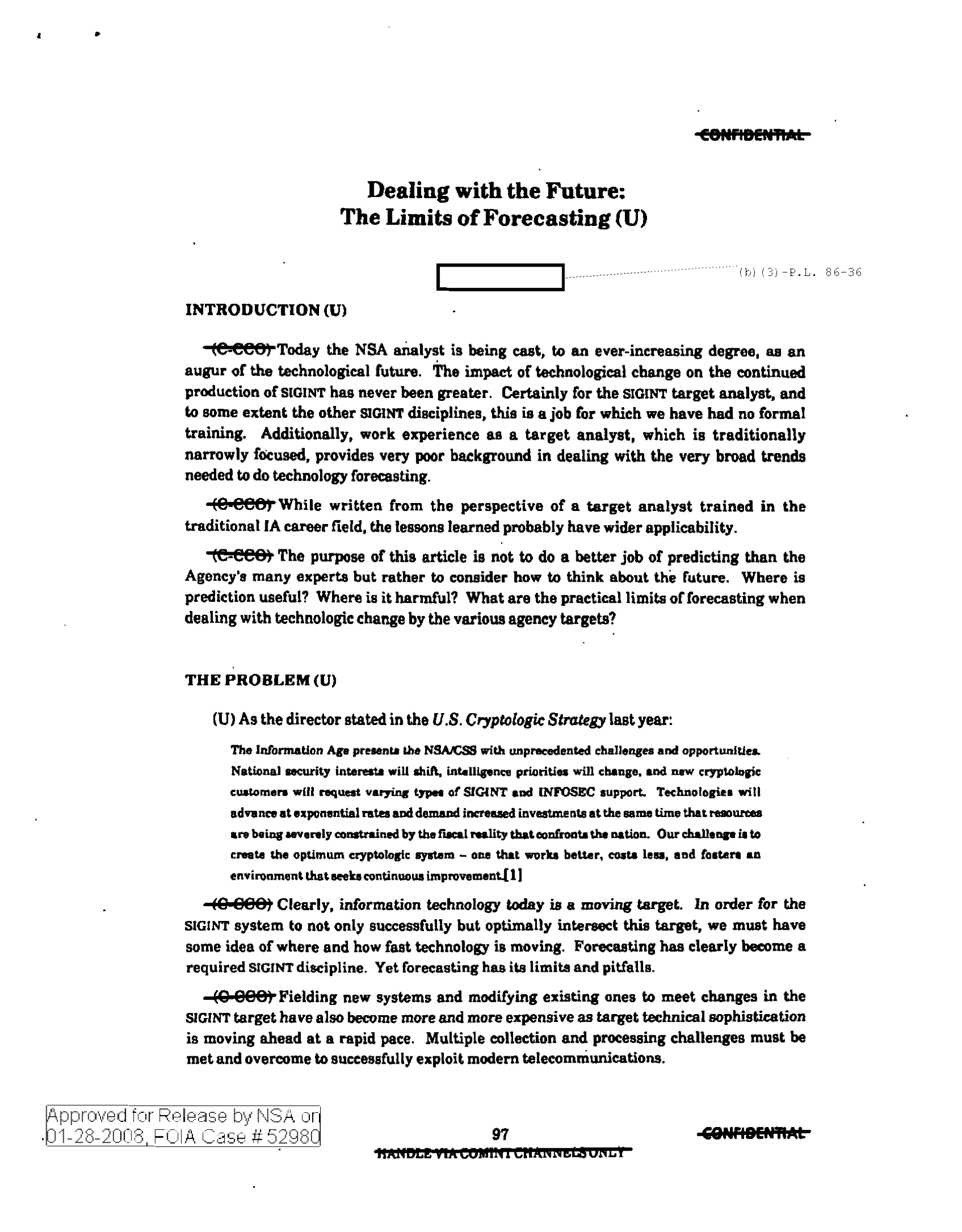 Dealing with the Future: The Limits of Forecasting