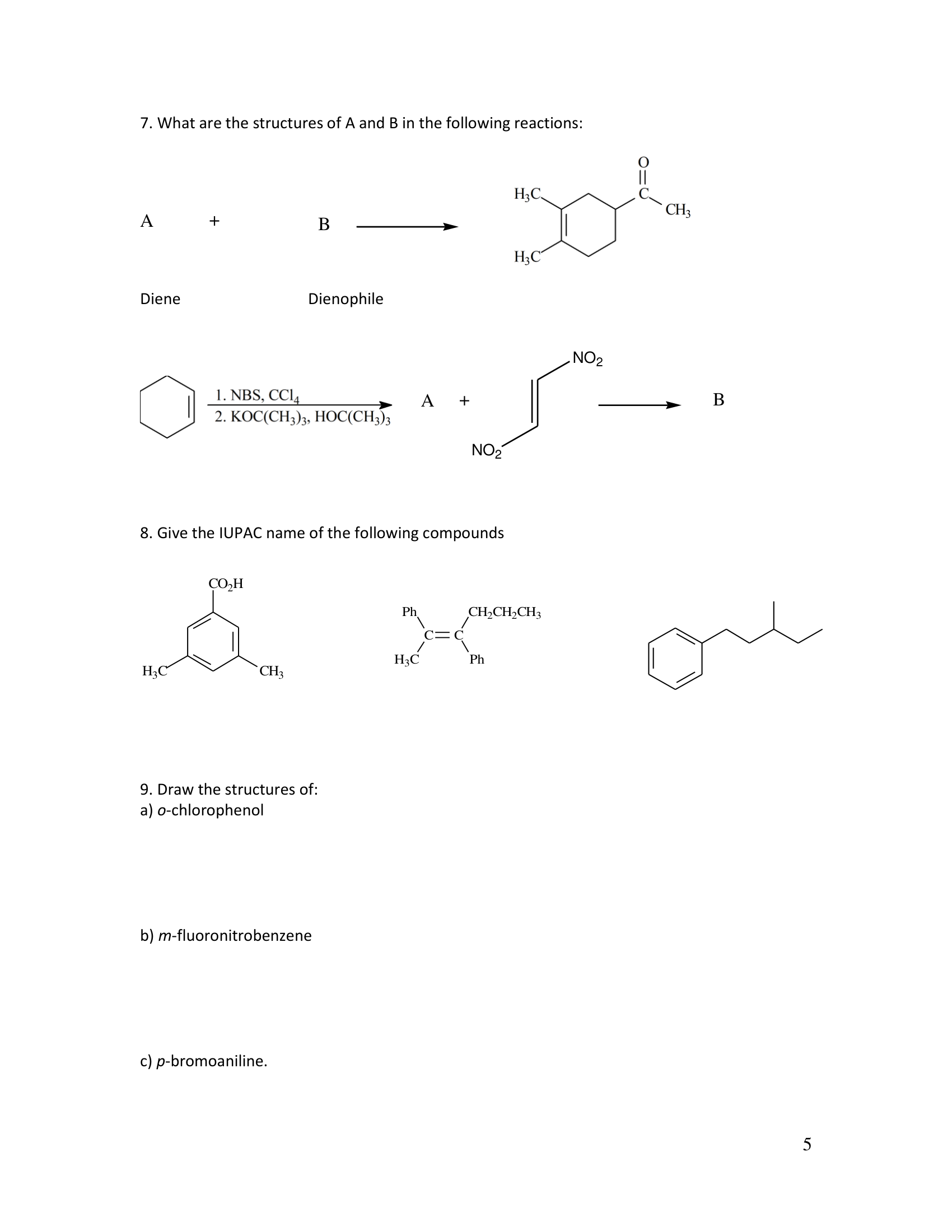 Chem 2425 Exam 01 Review Sheet