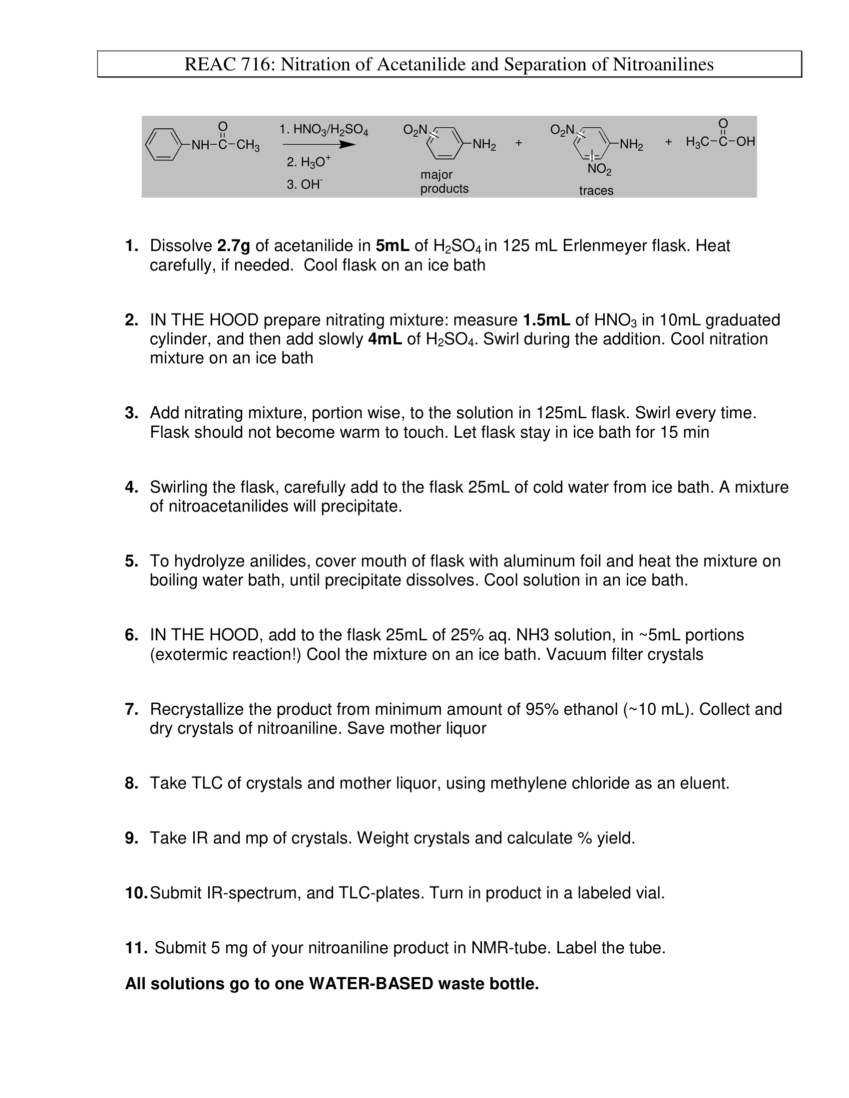 Nitration Of Acetanilide