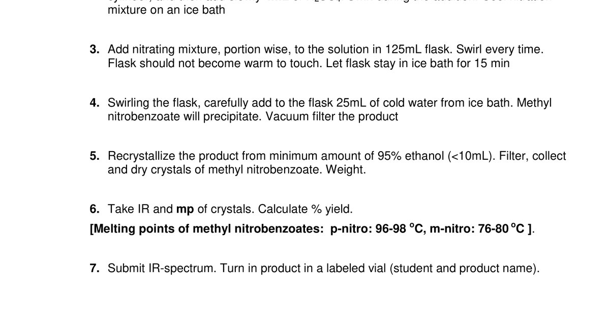 Nitration of Methyl Benzoate
