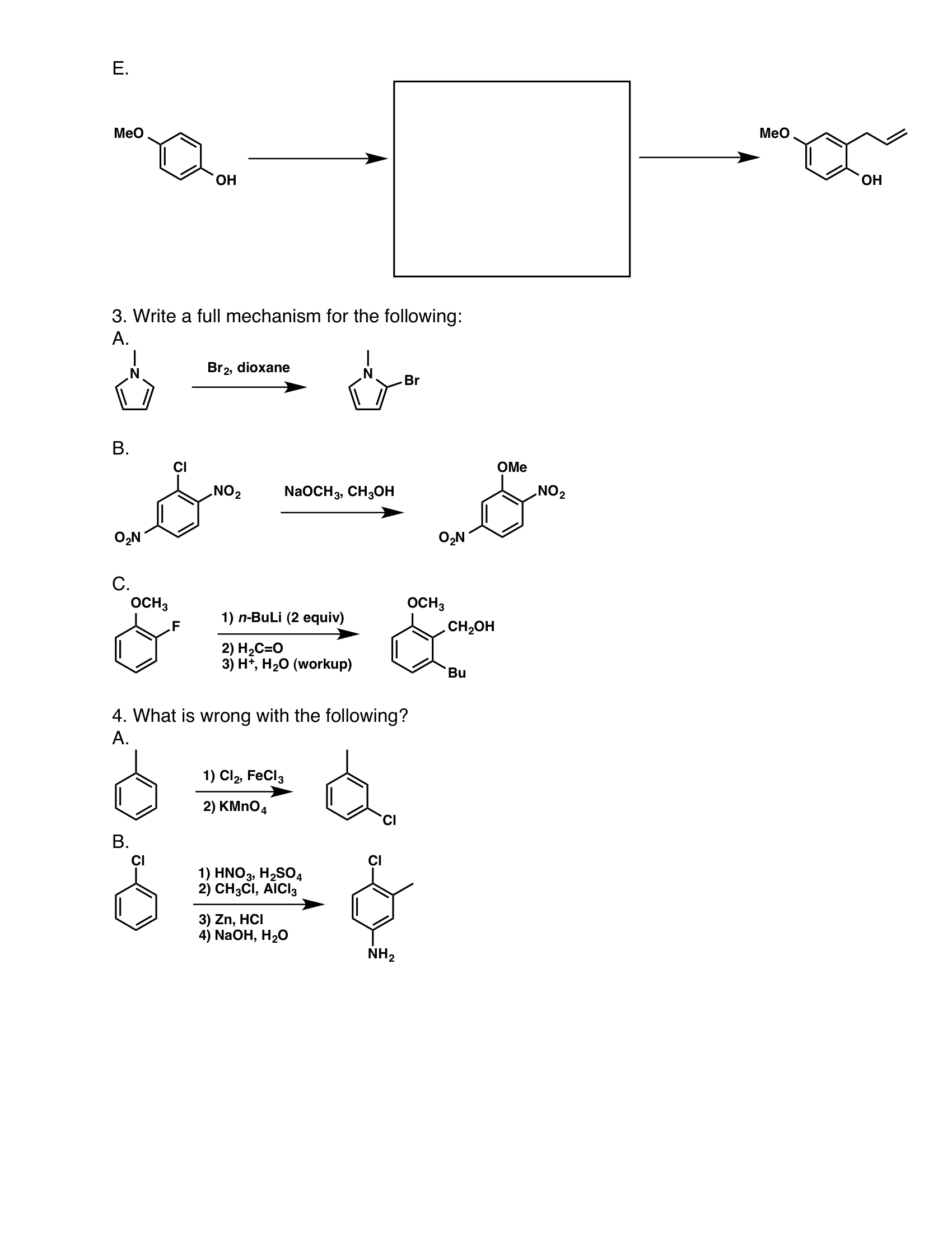Hw 4 Aromatic Substitution