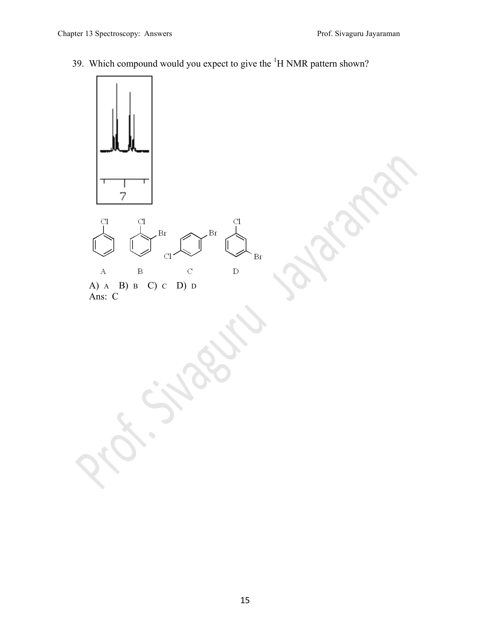 Chapter 13 Spectroscopy Answers