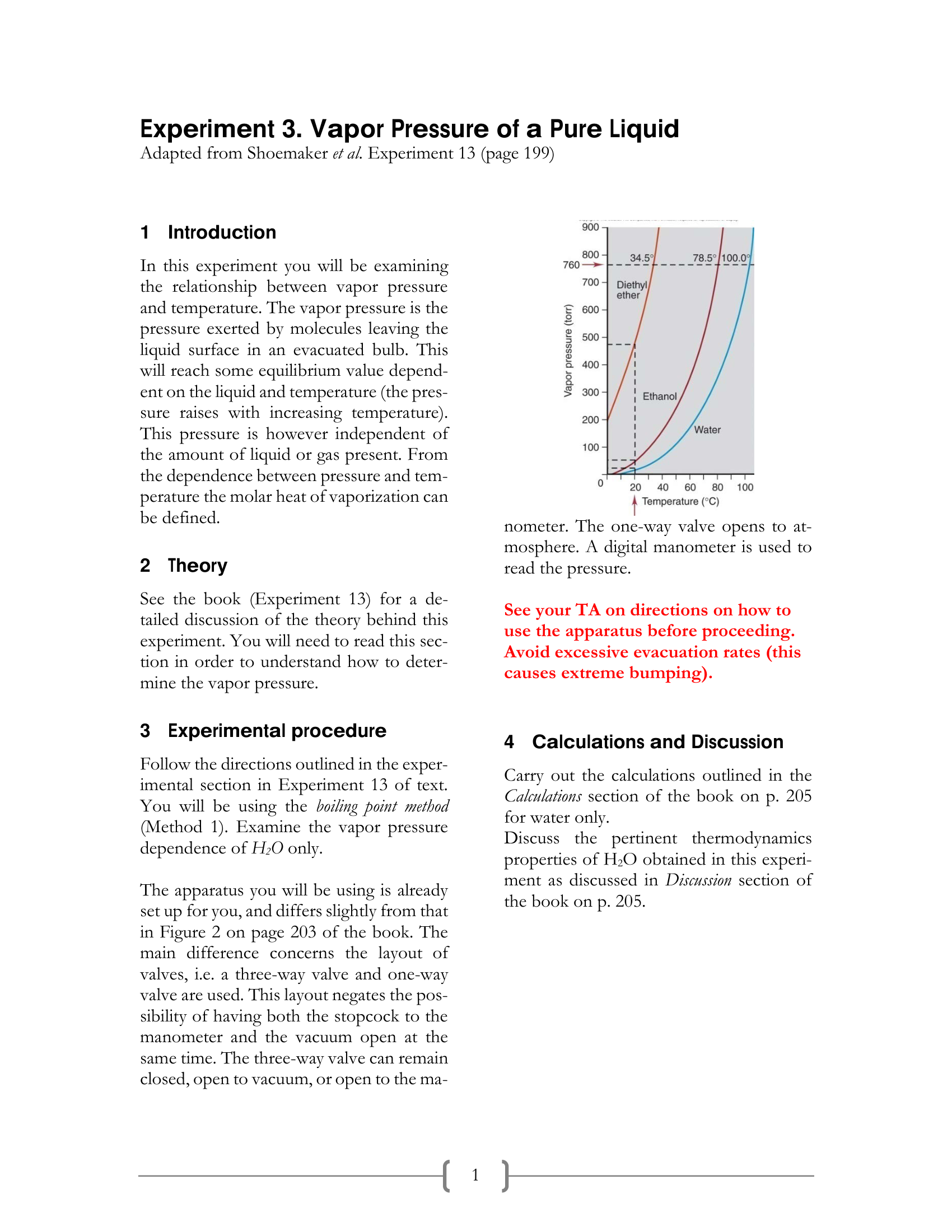 Experiment 03. Vapor Pressure Of Pure Liquid