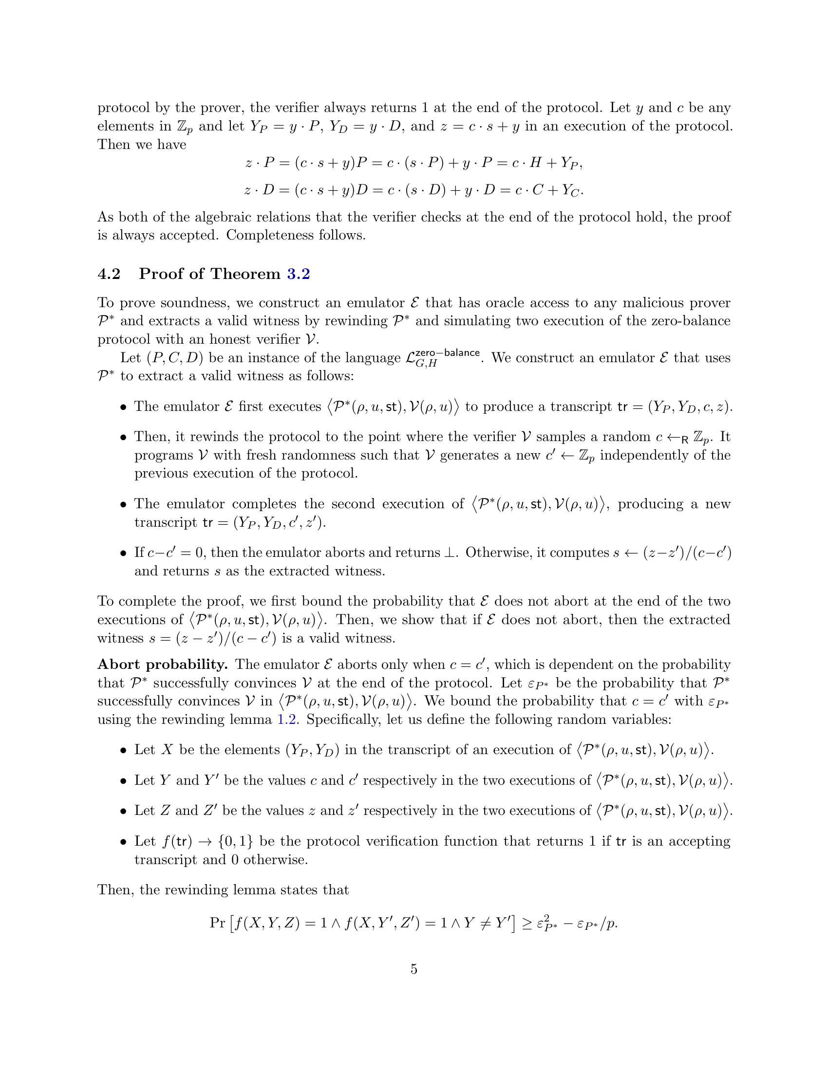 Zero Balance Argument