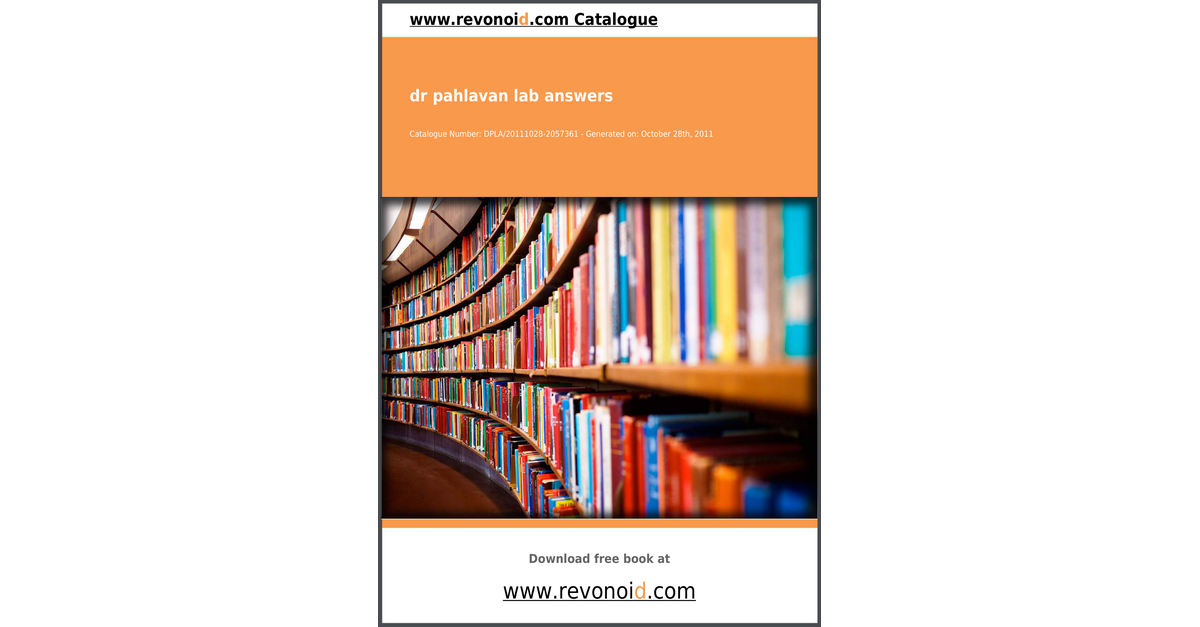 Dr Pahlavan Lab Answers