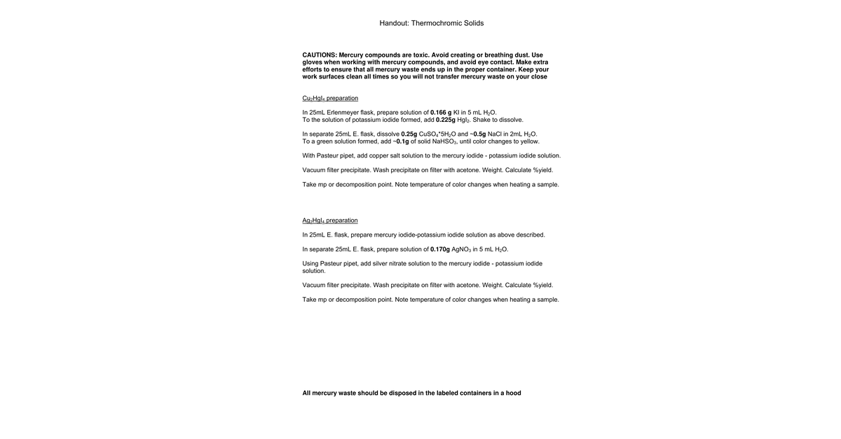 Handout Thermochromic Compounds