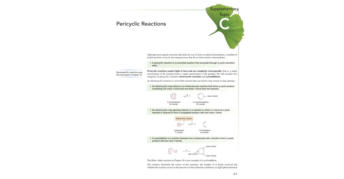 PericyclicReactions