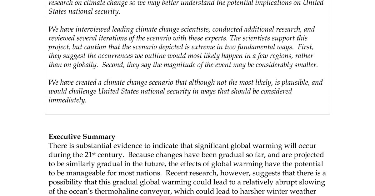 clim change scenario