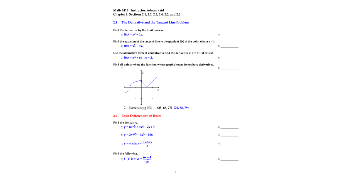 Calculus 2 2413 HCC
