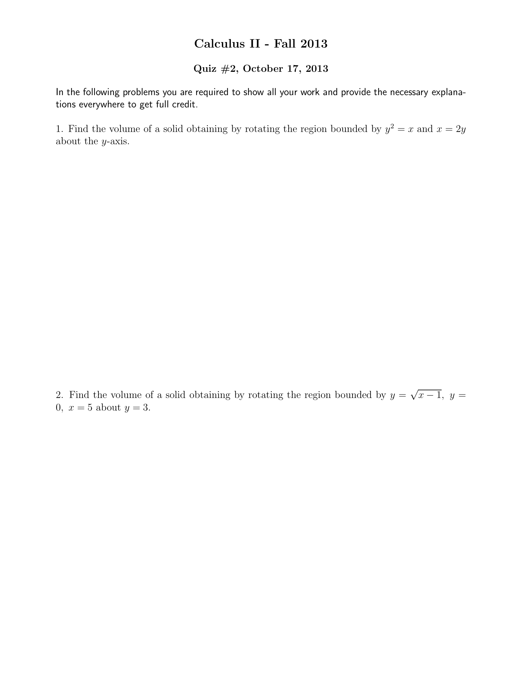 Calculus Ii 11 Fall 2013 Quiz02