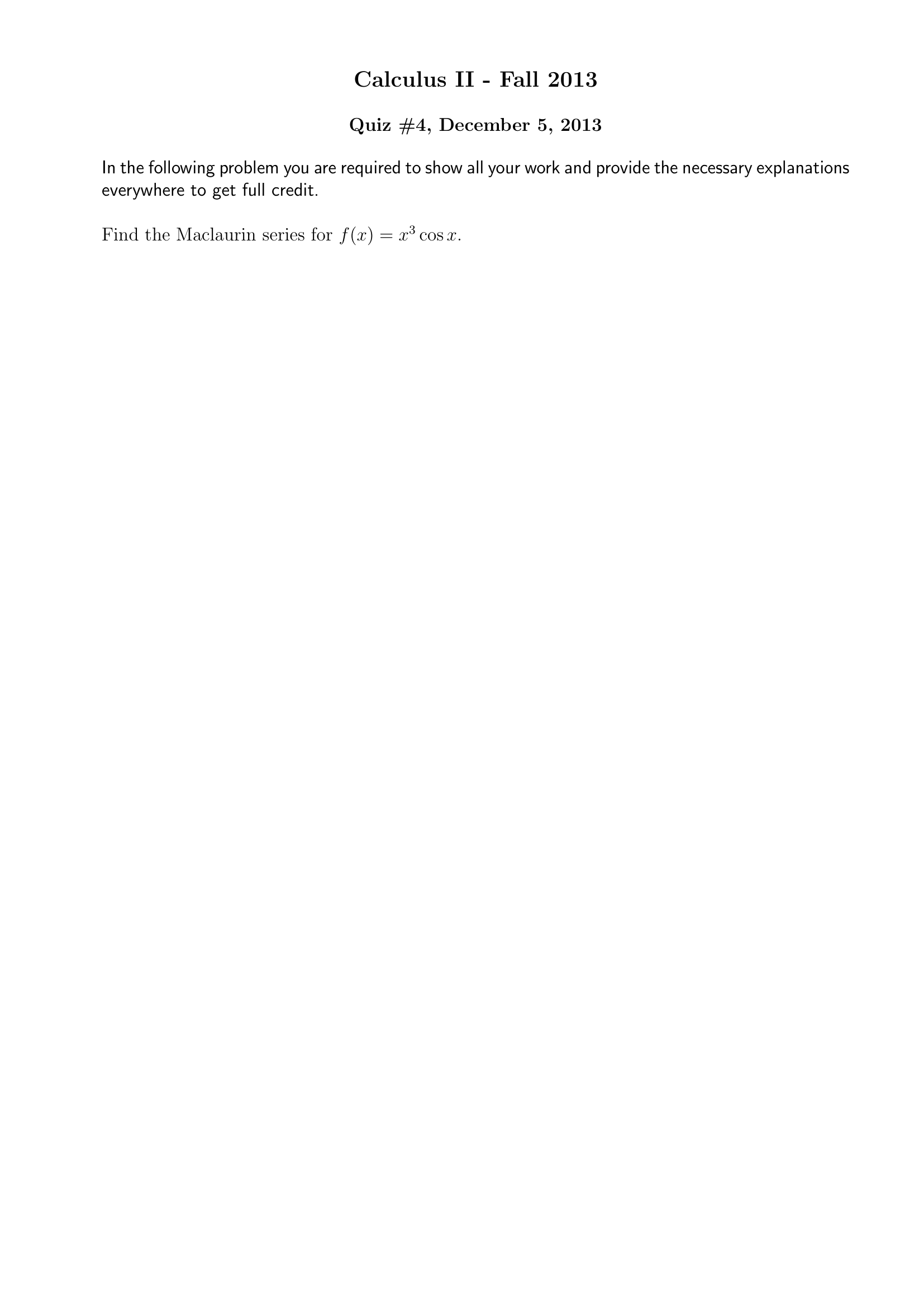 Calculus Ii 11 Fall 2013 Quiz04