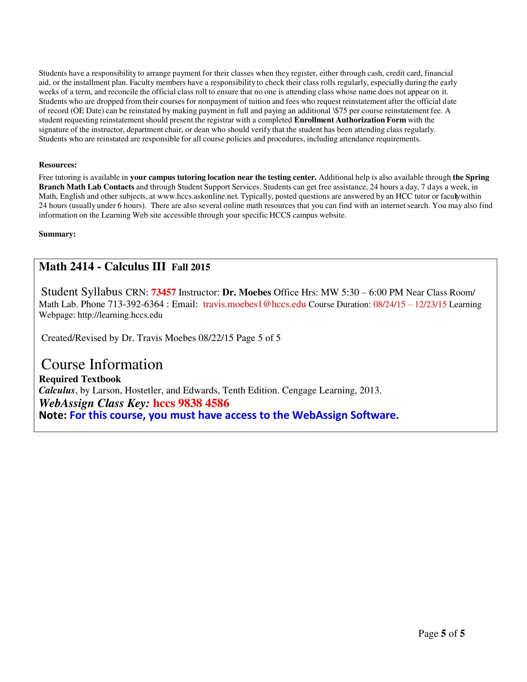 Cal Iii Instructorsyl2415 Departmentnew