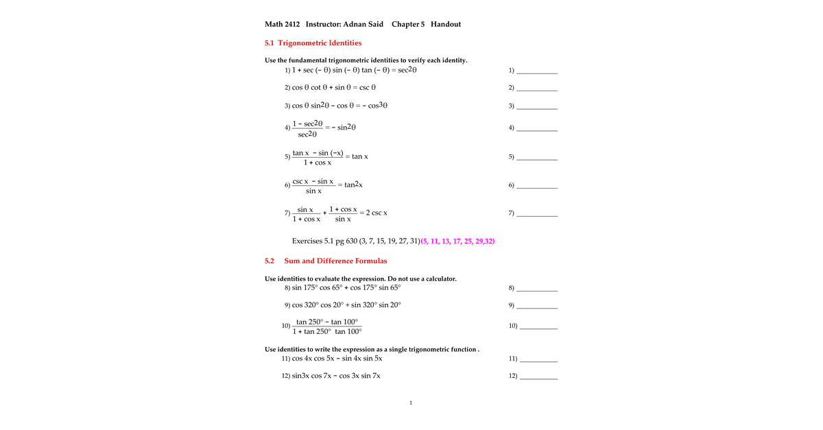 Ch5 Hand Out