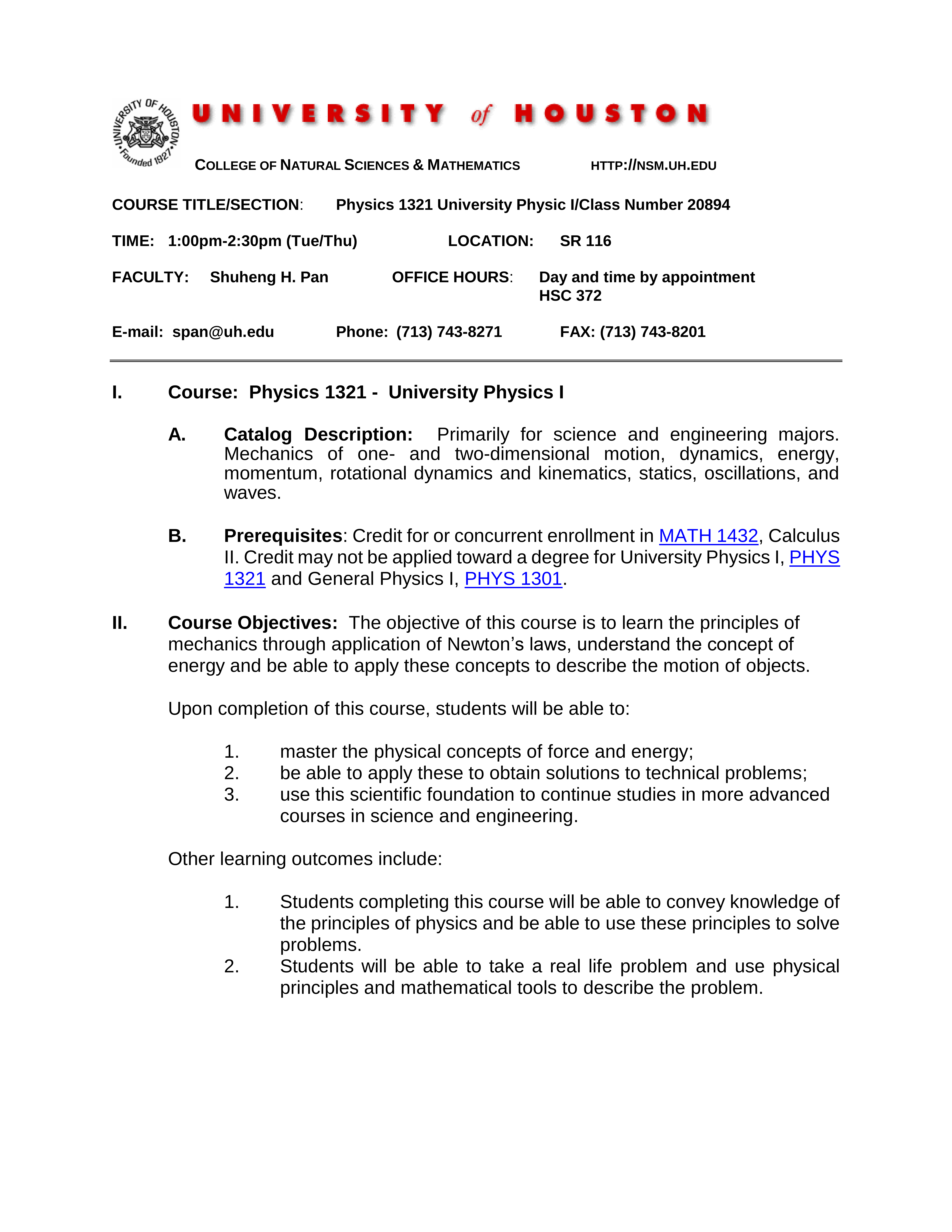 20894 1970 1321 Syllabus Fall 2015