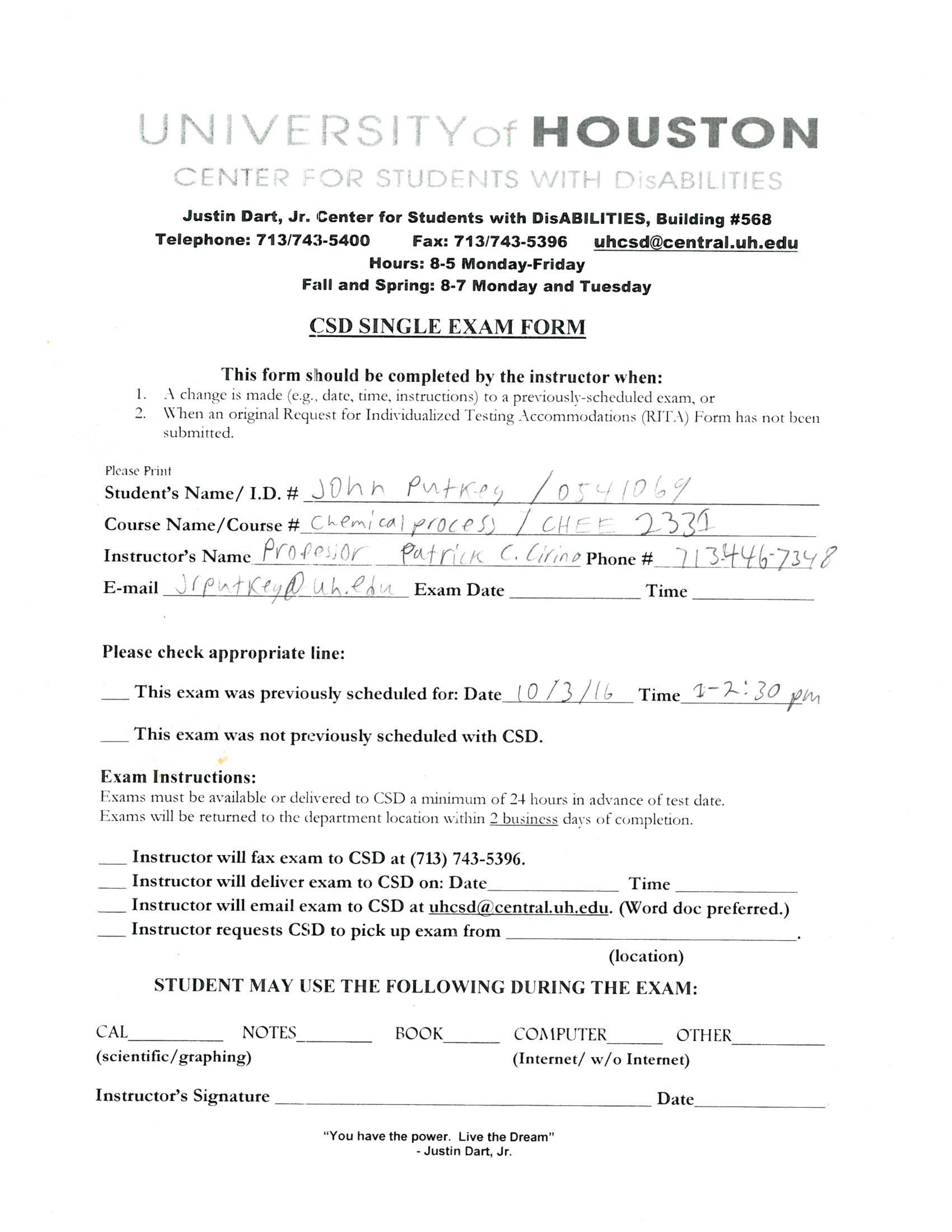 Csd Forms John Putkey
