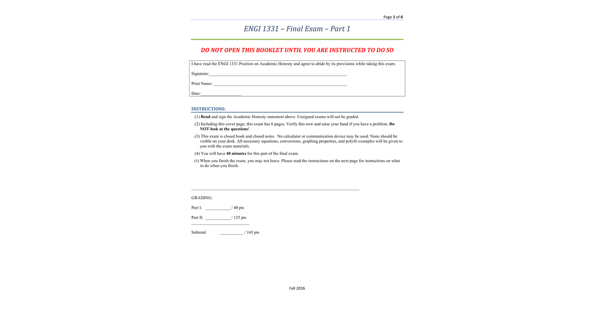 ENGI1331 FinalExam Instructions Part1