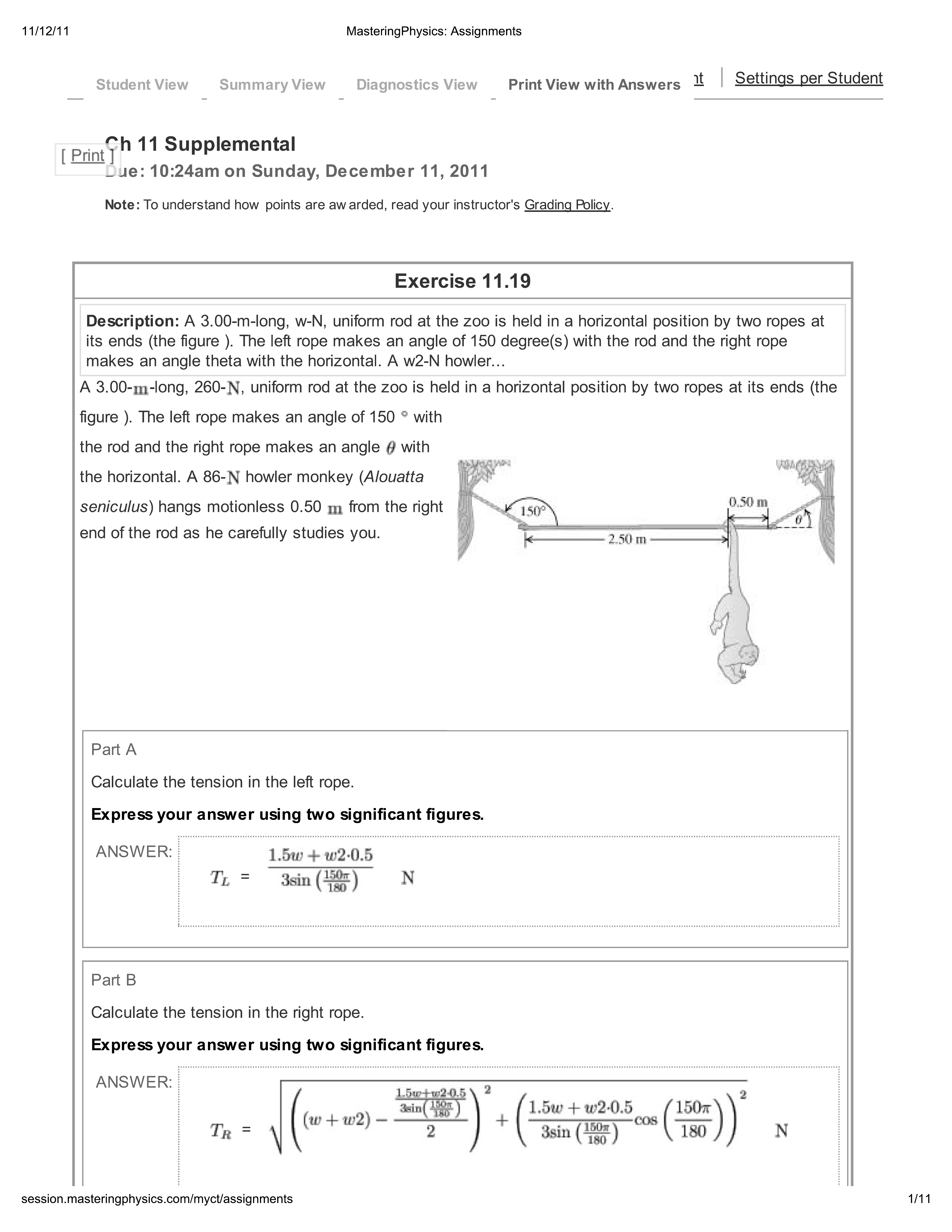 Ch11 Supplemental Sols