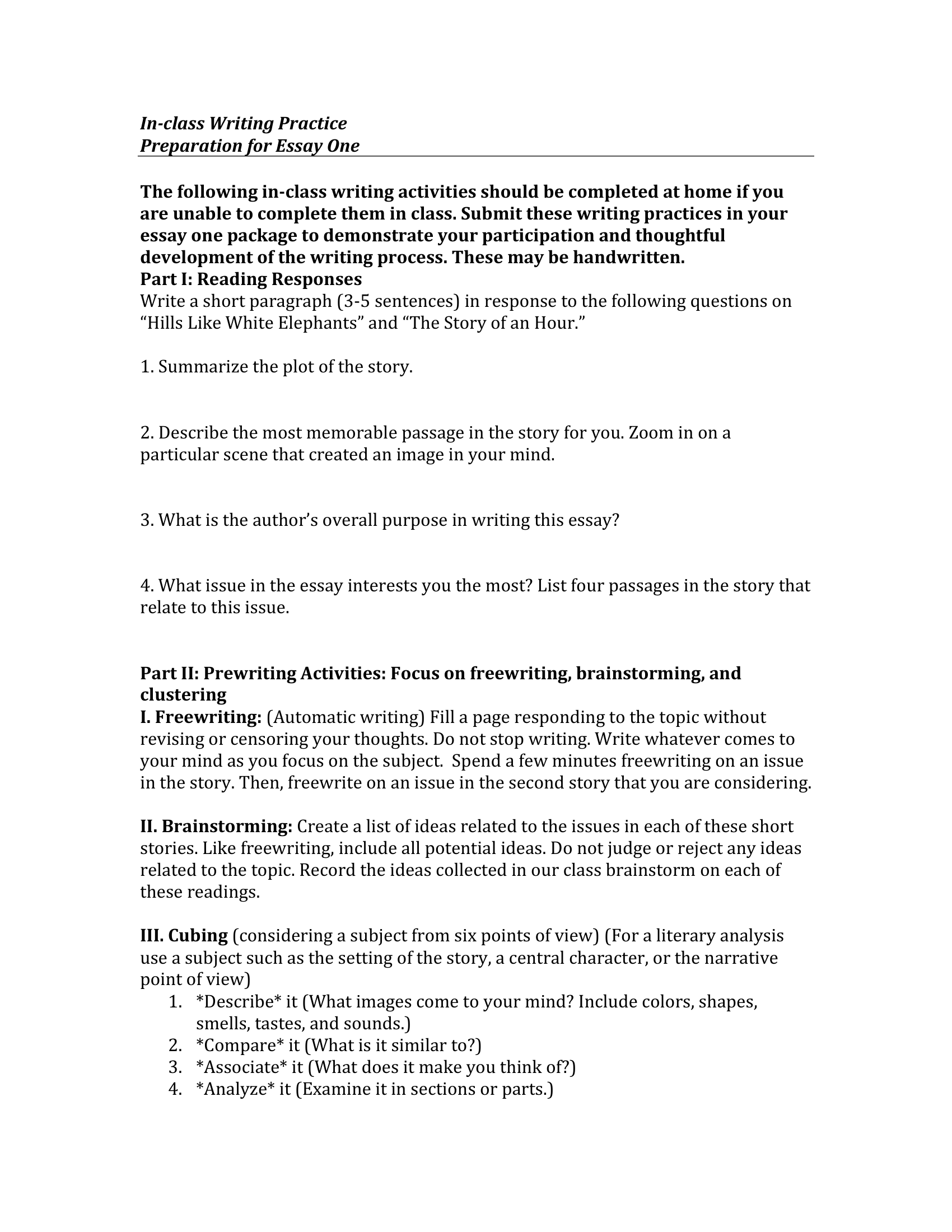 Essayonewritingprocessactivities