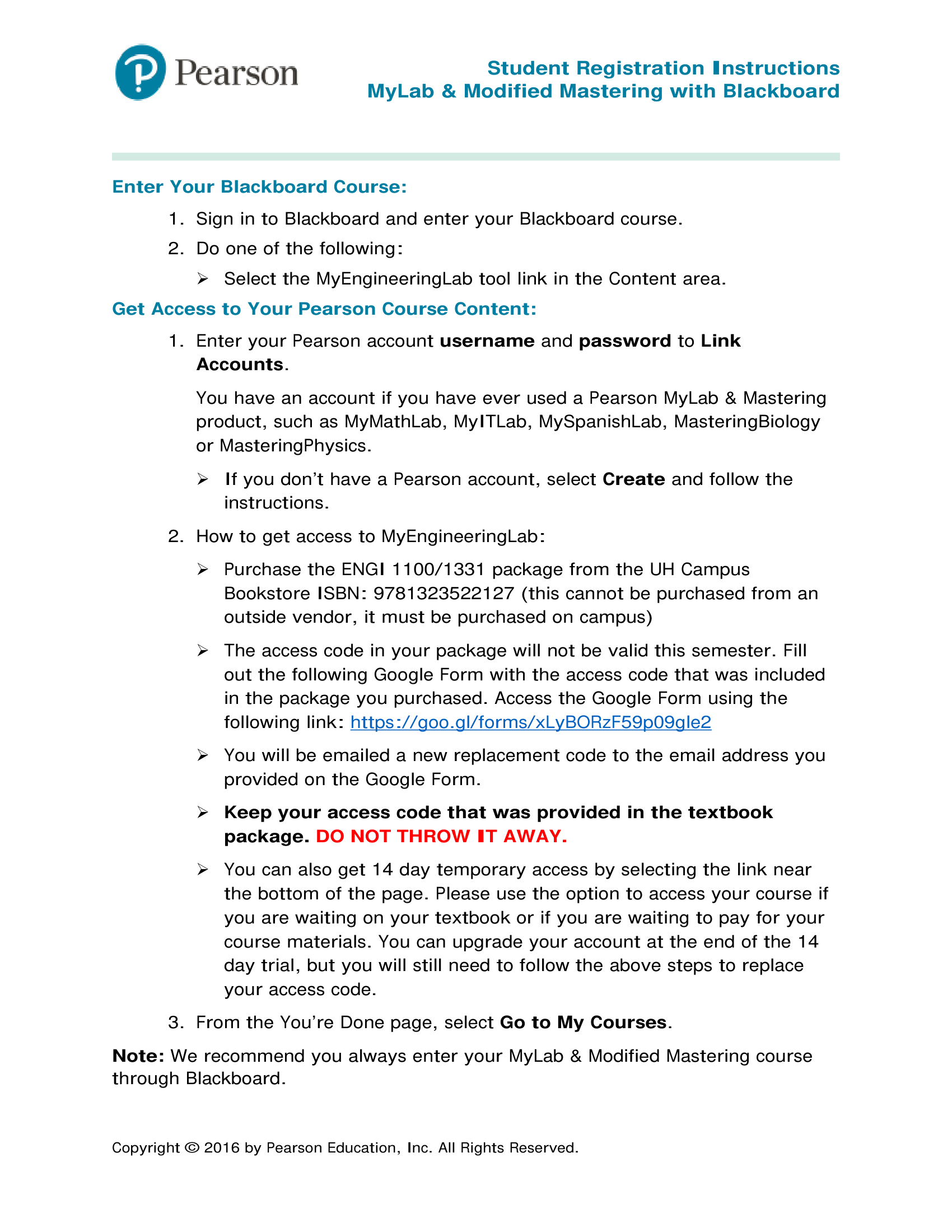 Myengineeringlab Registration Instructions Fall 2016