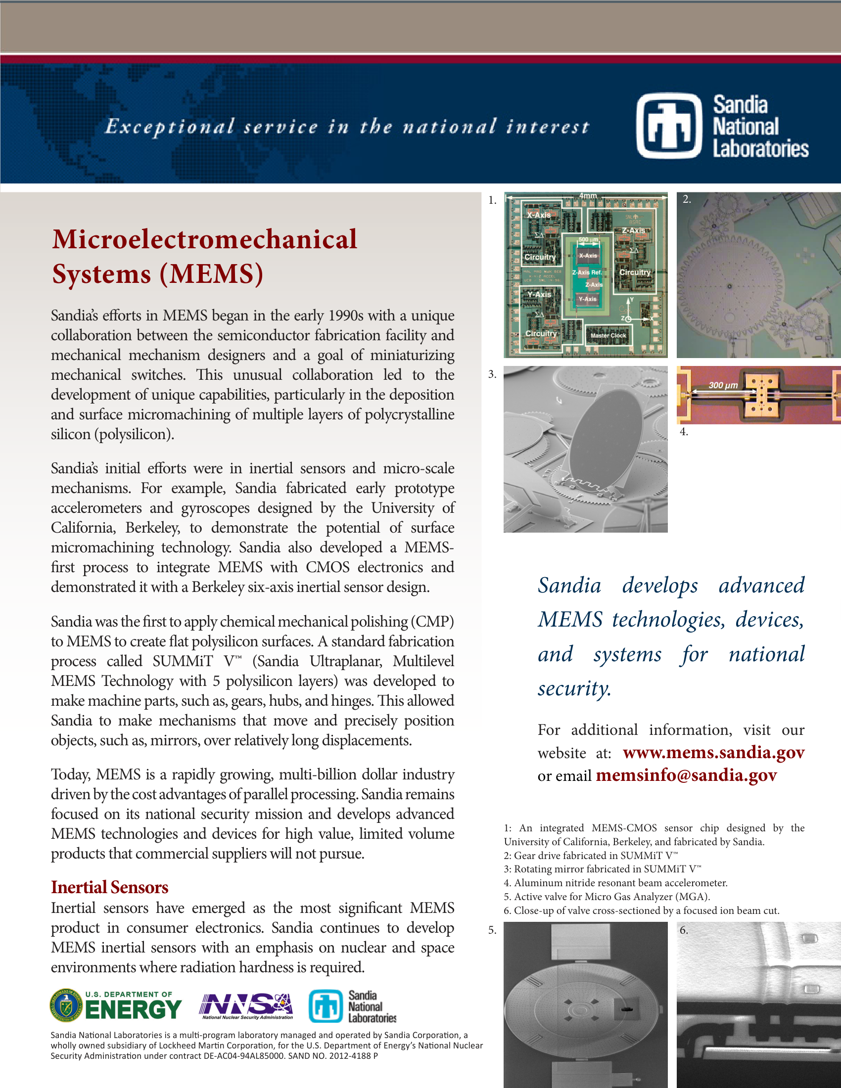 Fact Sheet Microelectromechanical Systems Sand2012 4188P
