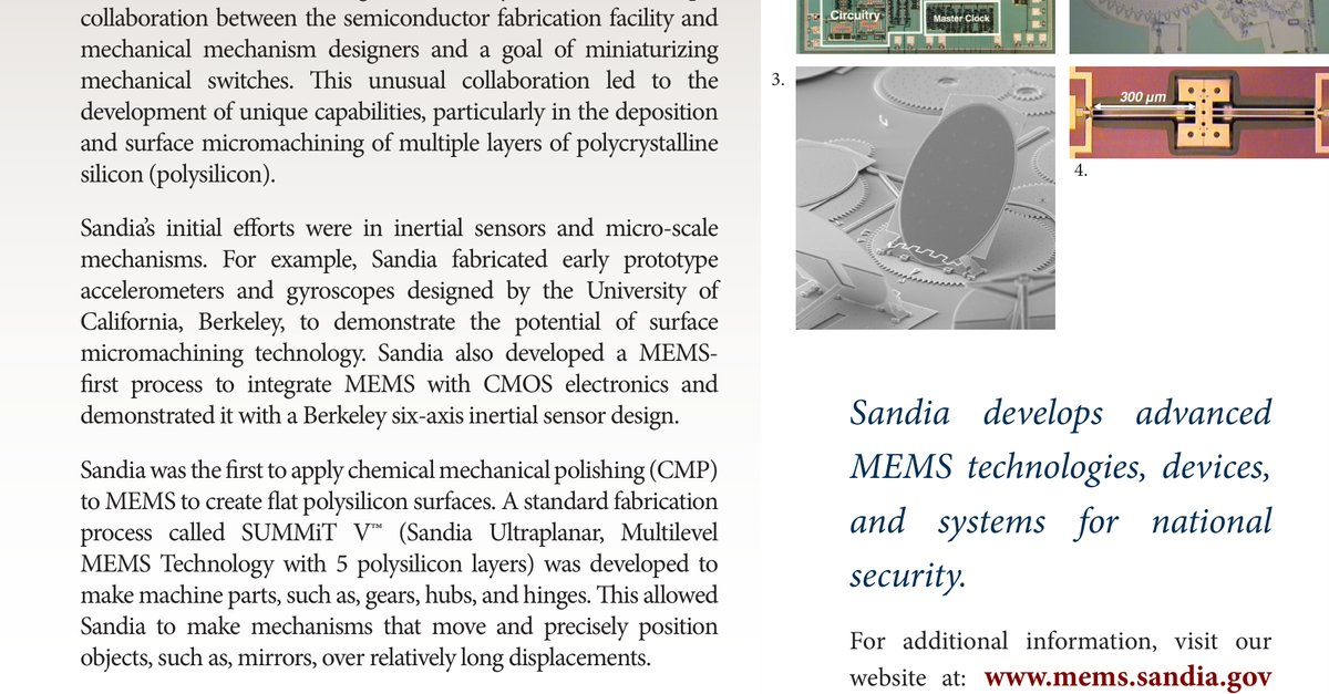 Fact Sheet Microelectromechanical Systems SAND2012 4188P