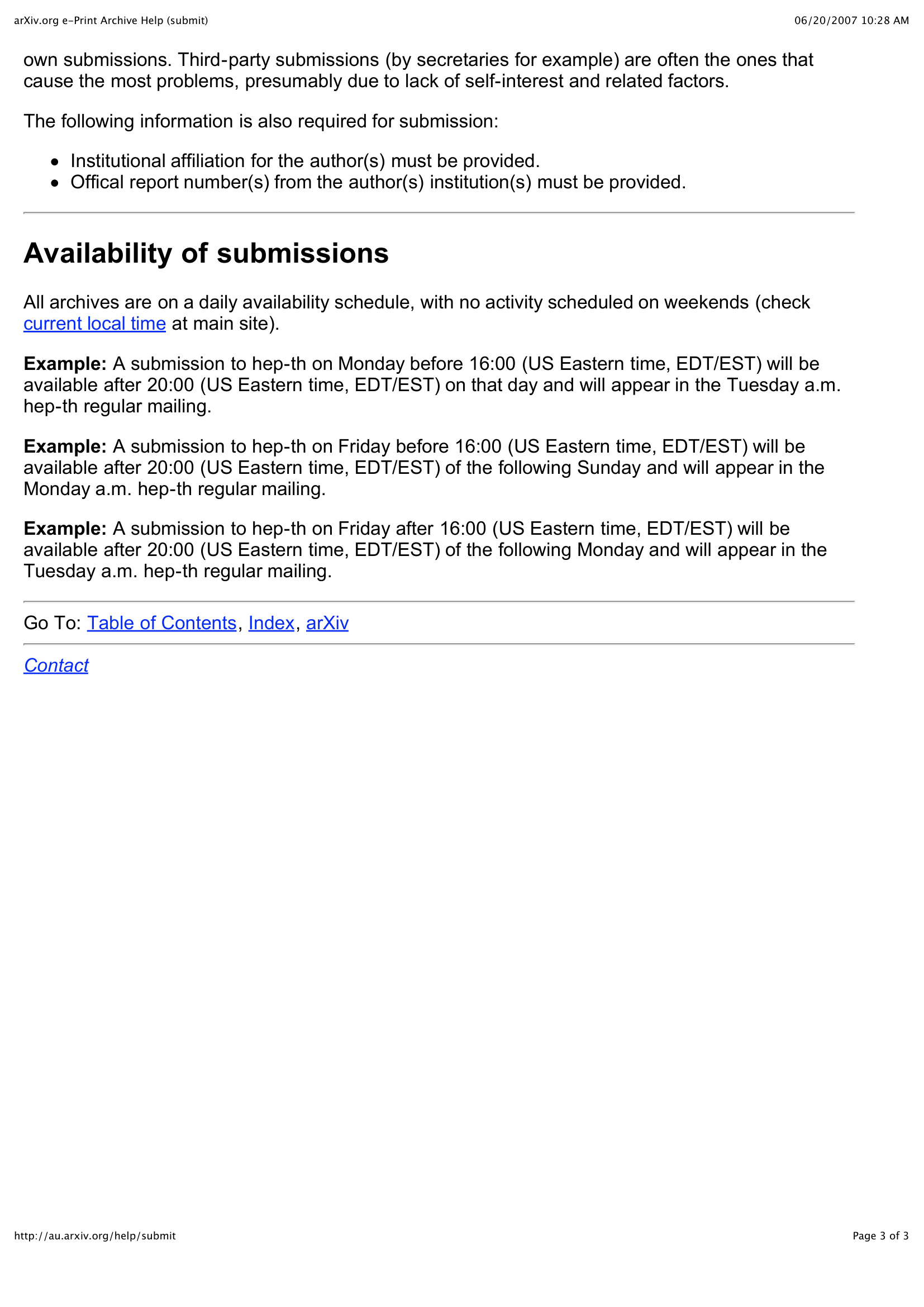 Arxiv.Org E Print Archive Help (Submit)
