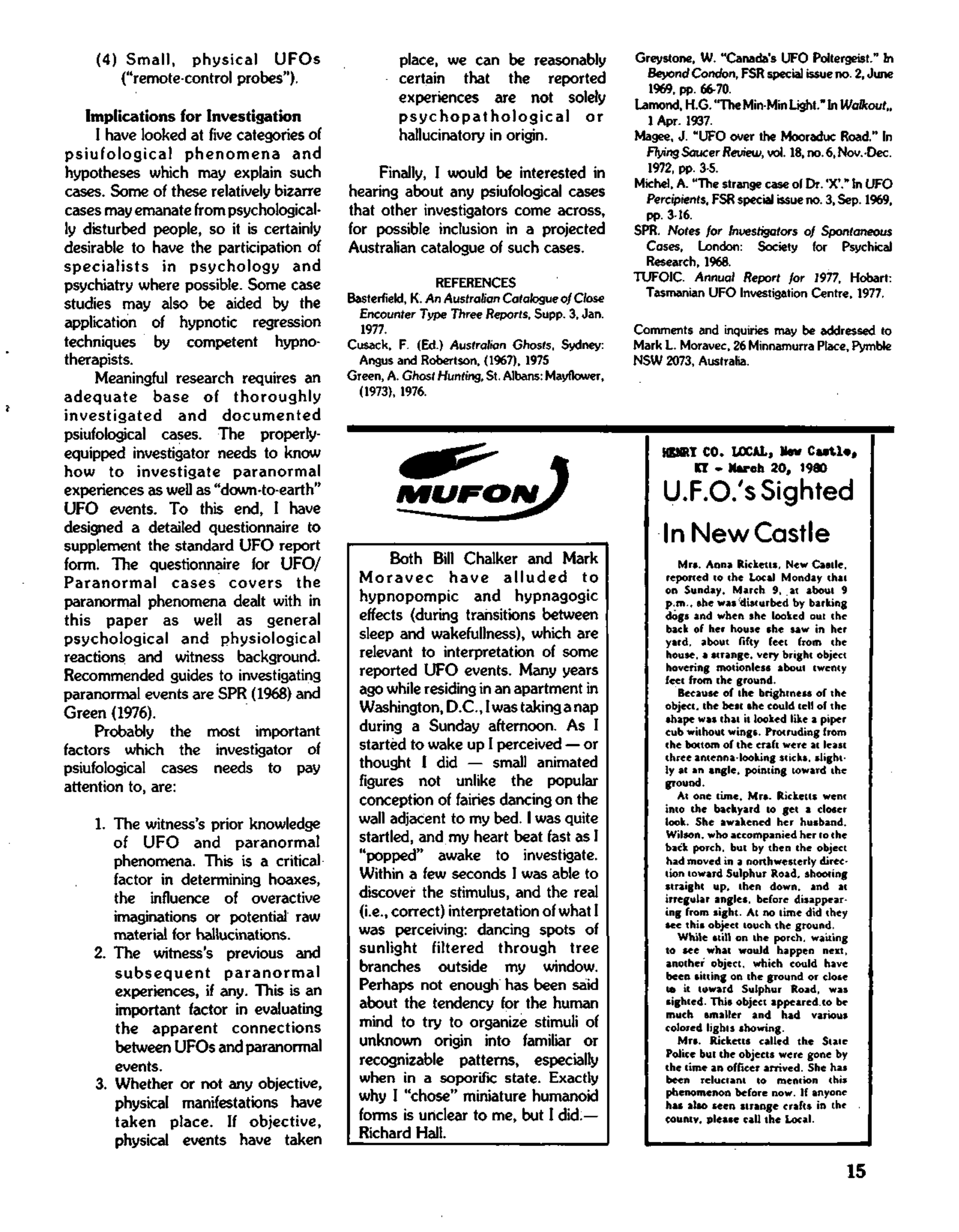 Mufon Ufo Journal 1980 8. August