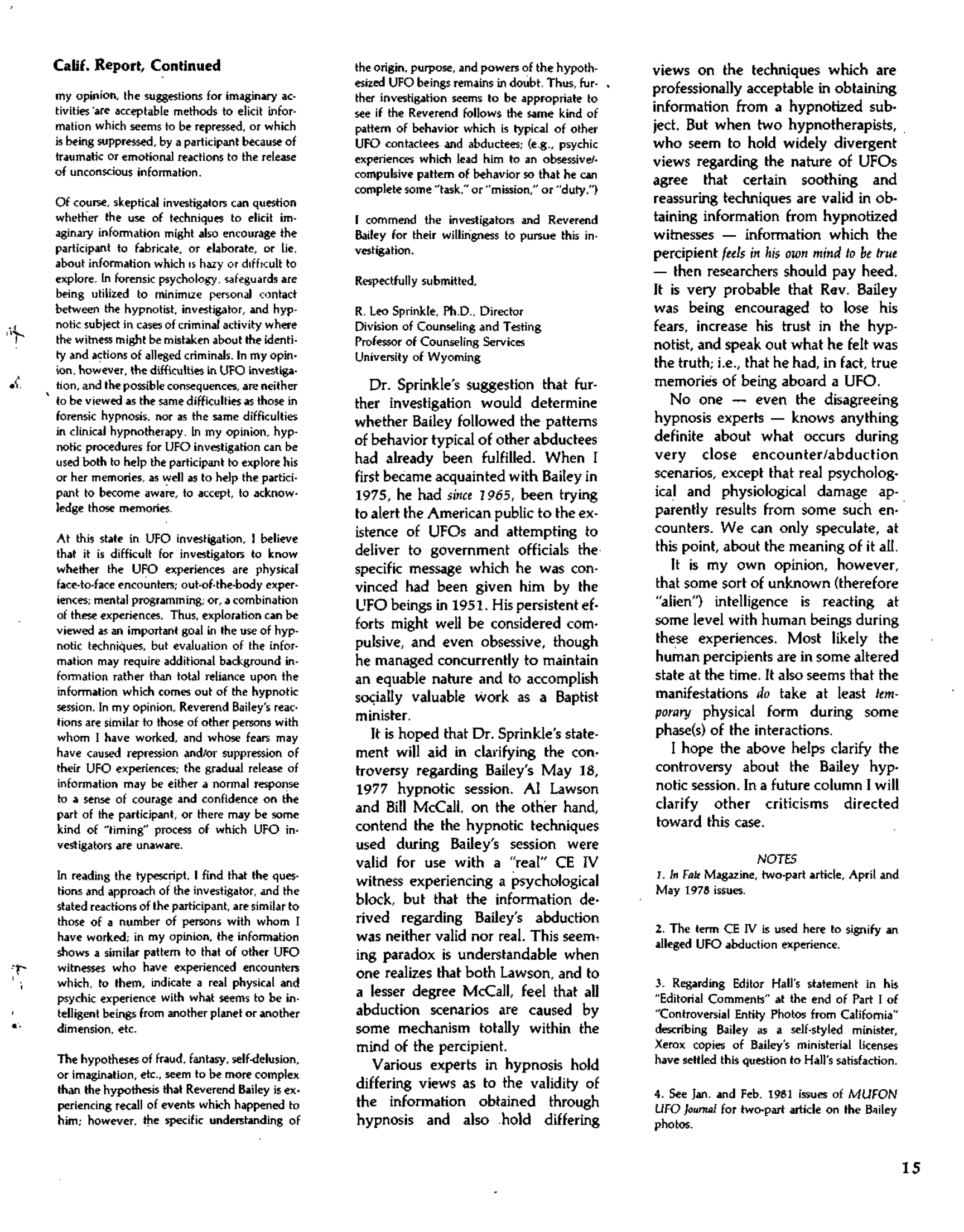 Mufon Ufo Journal 1981 11. November