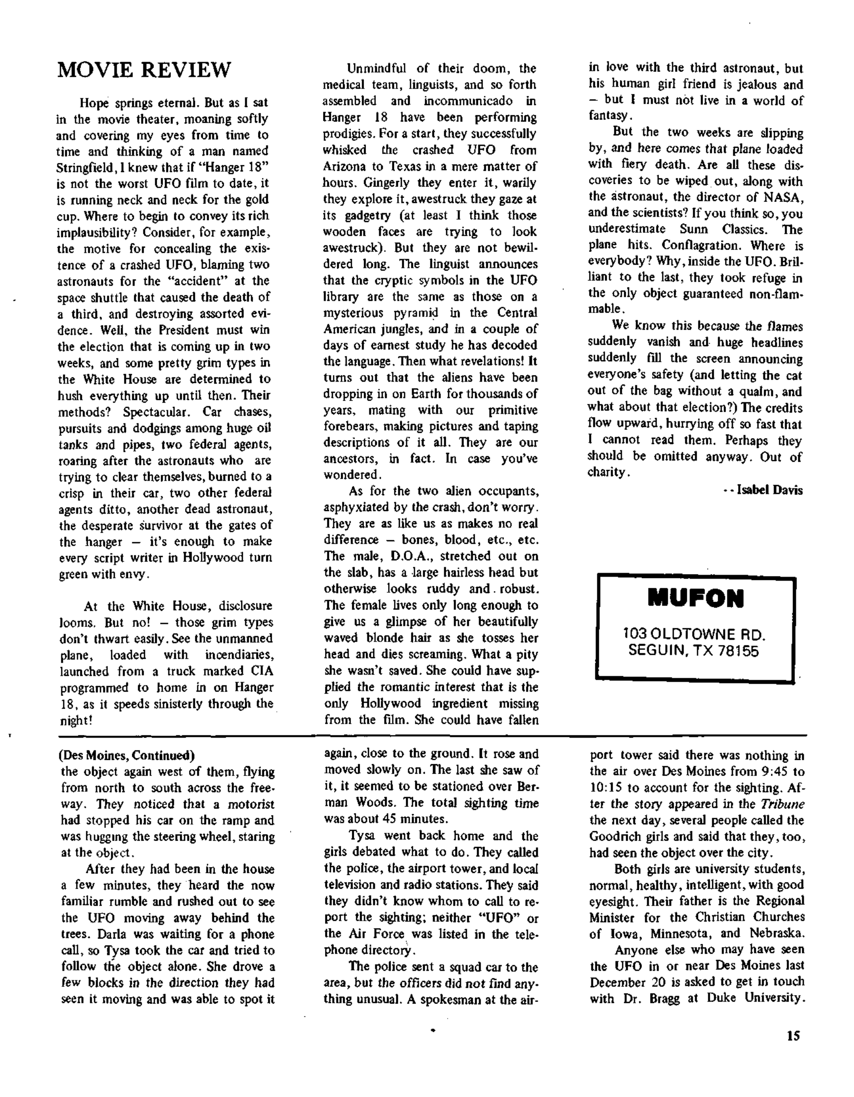 Mufon Ufo Journal 1981 2. February