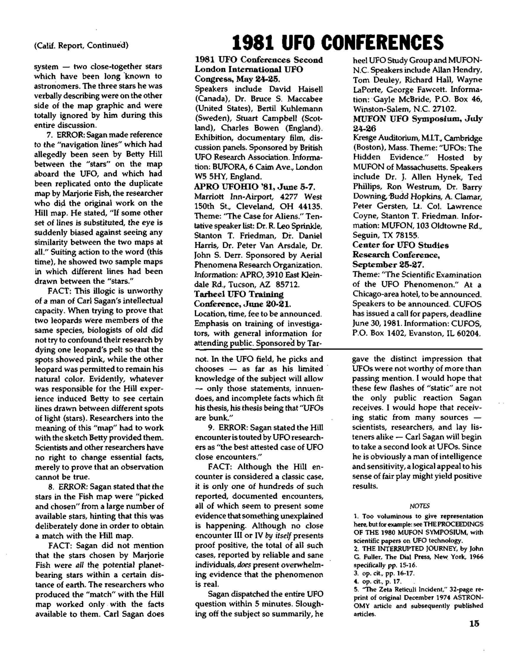 Mufon Ufo Journal 1981 3. March